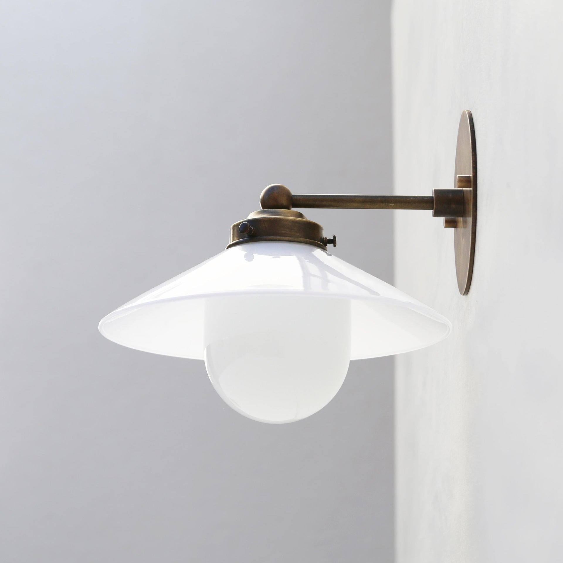 Bathroom Vanity Light, Wall Sconce light with brass shade - Minimal Sconce Light, UL Listed LM2 No.0103