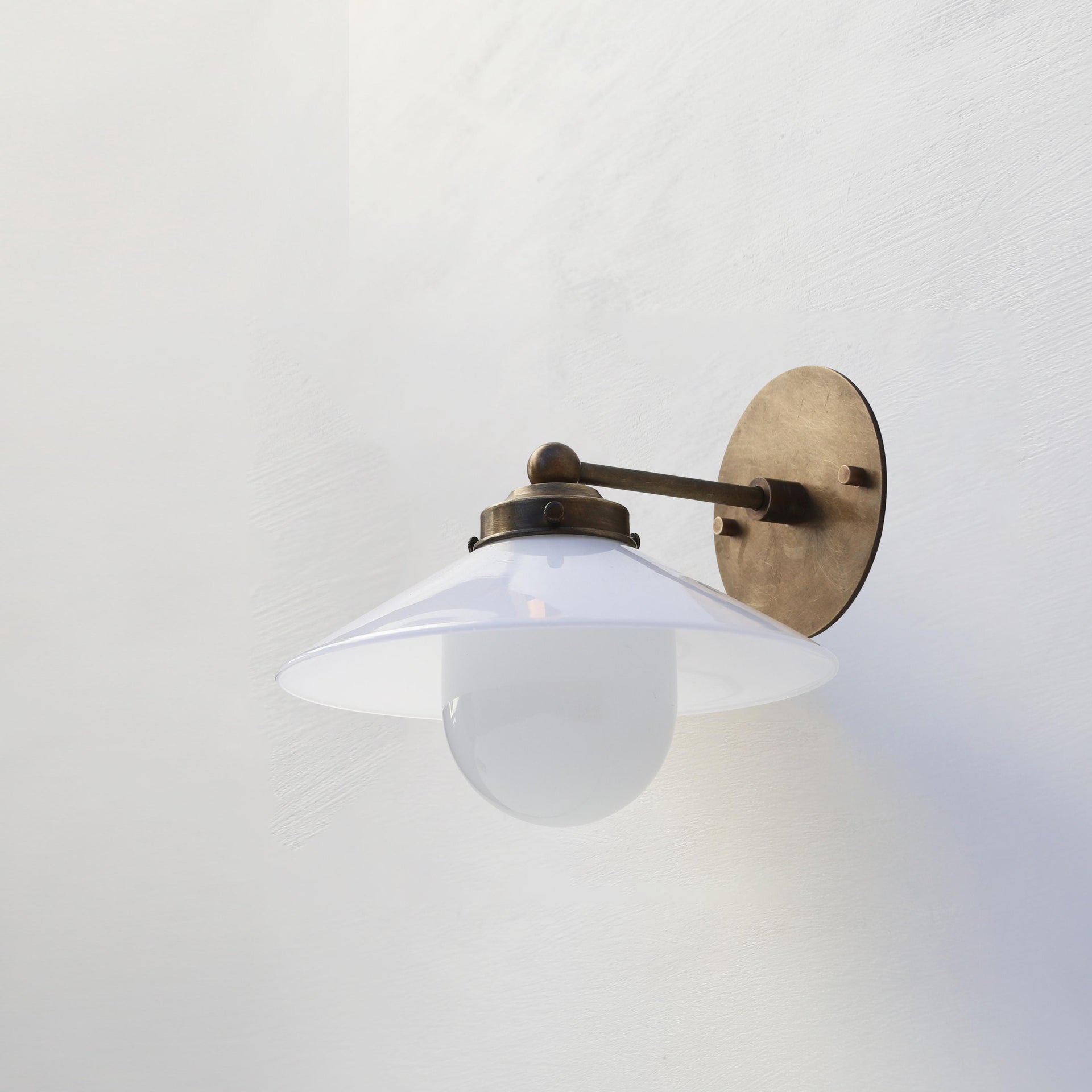 Bathroom Vanity Light, Wall Sconce light with brass shade - Minimal Sconce Light, UL Listed LM2 No.0103