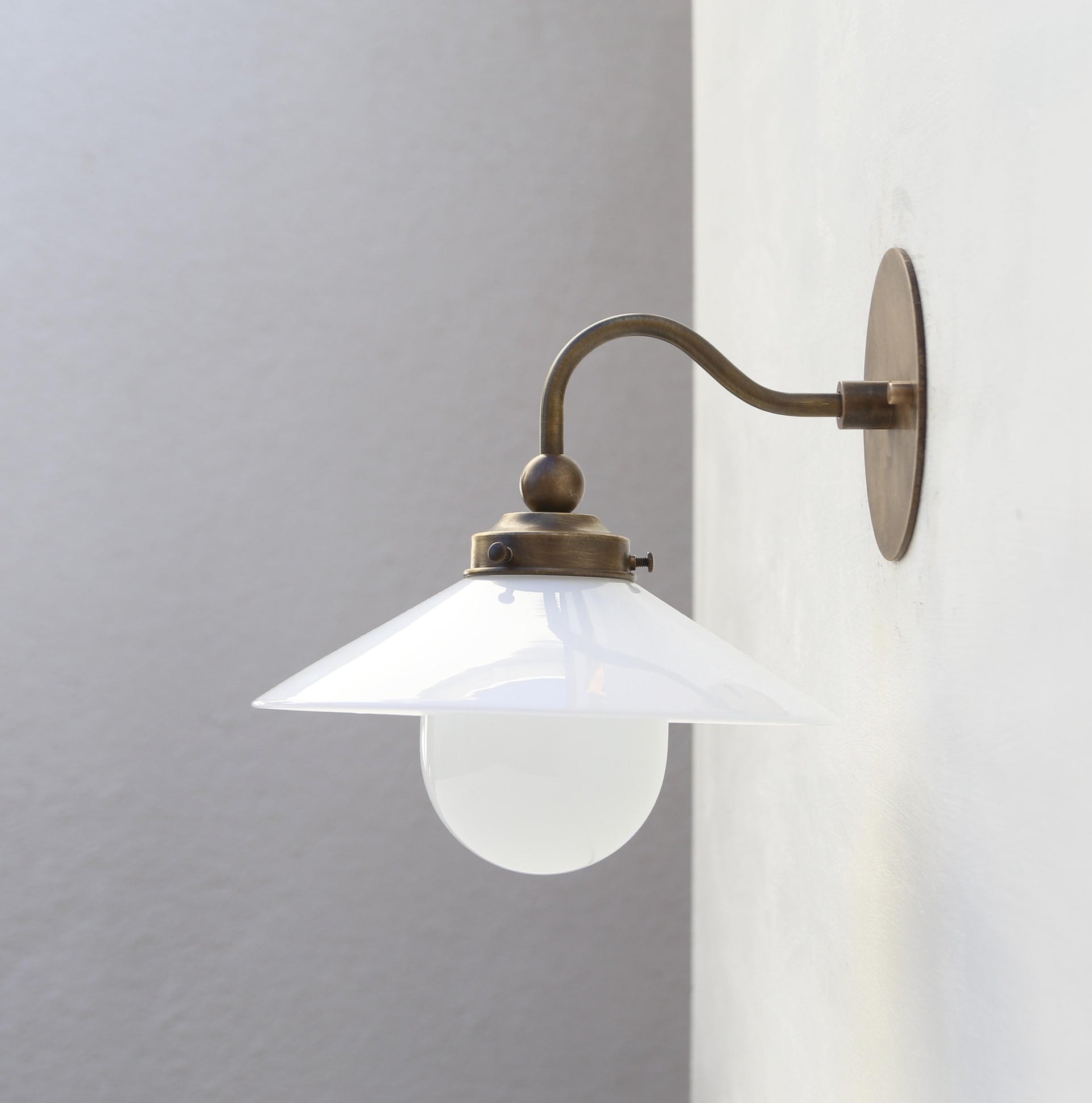 Bathroom Vanity Light, Wall Sconce light with brass shade - Minimal Sconce Light, UL Listed LM2 No.0093