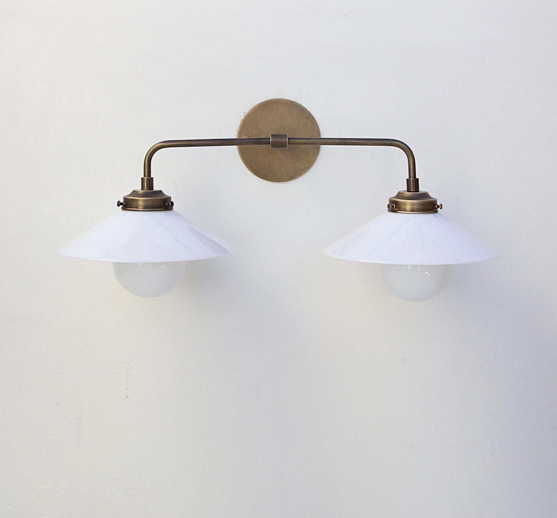 Bathroom Vanity Light,  Wall Sconce  light with brass shade-Minimal Sconce Light- UL Listed -LM2 No.0189