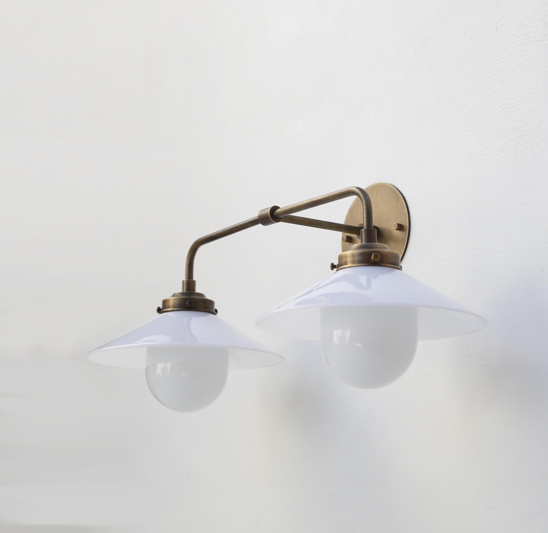 Bathroom Vanity Light,  Wall Sconce  light with brass shade-Minimal Sconce Light- UL Listed -LM2 No.0189