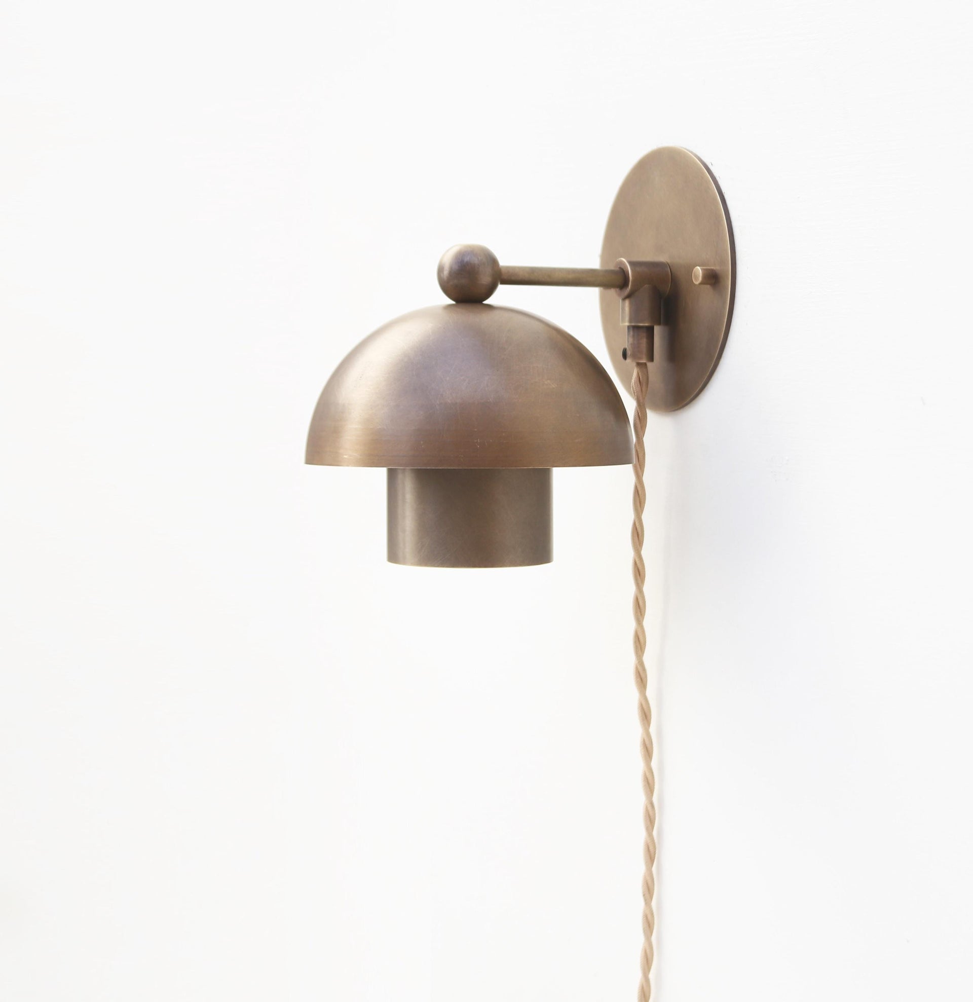 Plug-in Brass Wall Sconce  light, Modern brass light, Industrial  Style Wall Sconce Light, Plug-in Wall Sconce Light, No.0230