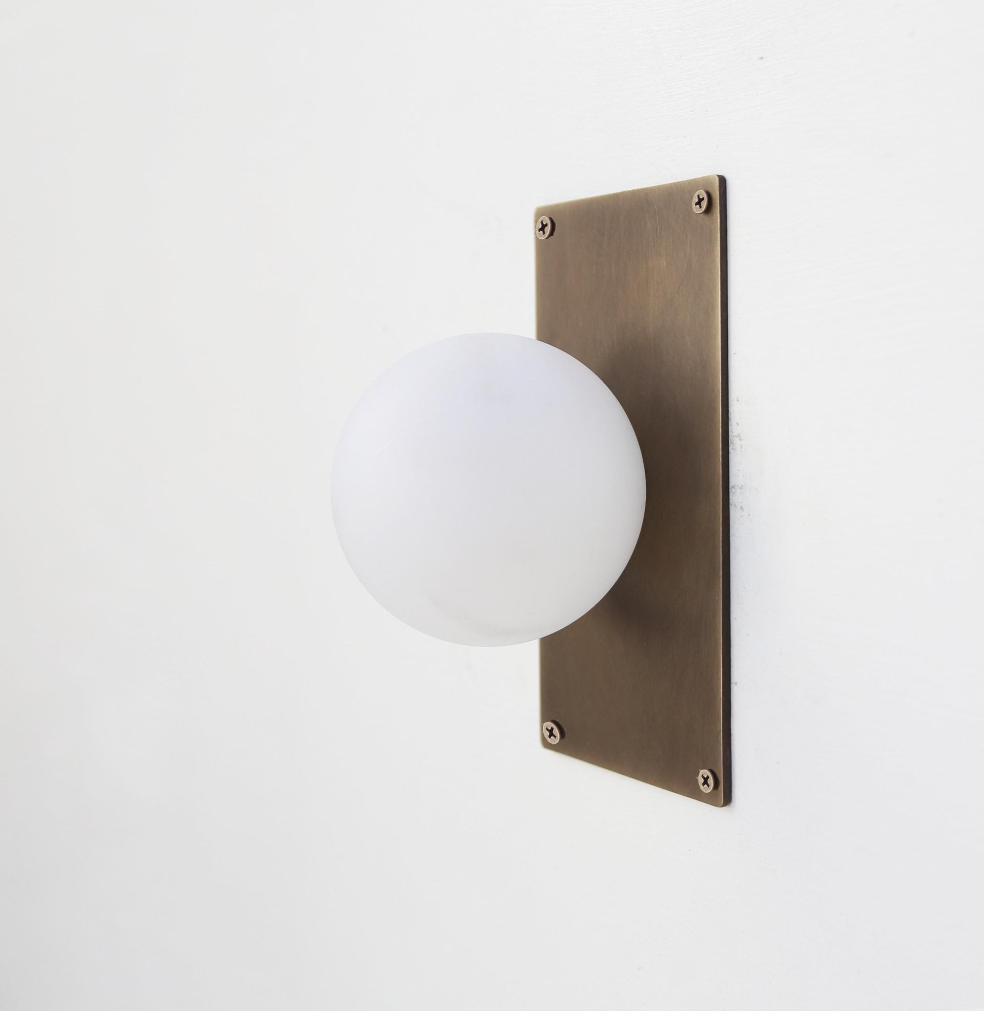Wall Sconce/Flush mount Ceiling  Light, Mid Century Wall Sconce/Ceiling   Light with white glass  shade/ No. PPQsmall