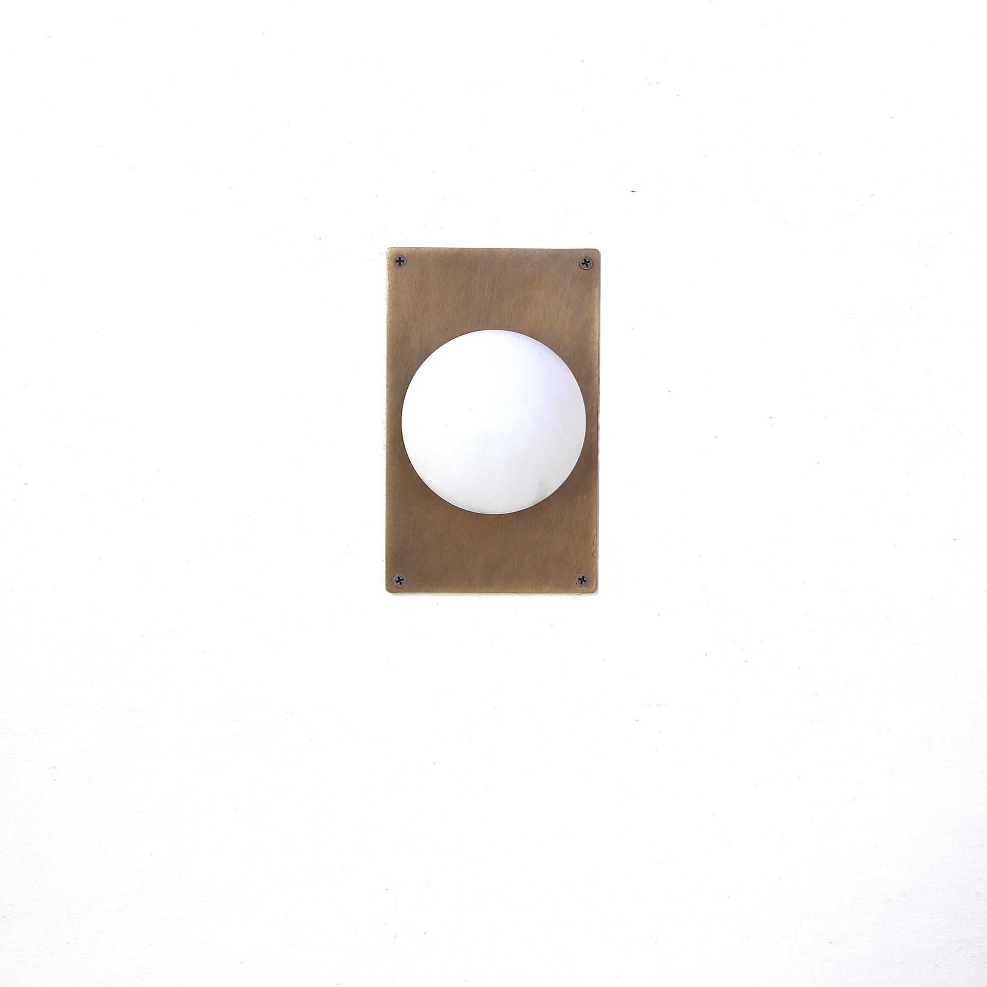 Wall Sconce/Flush mount Ceiling  Light, Mid Century Wall Sconce/Ceiling   Light with white glass  shade/ No. PPQsmall