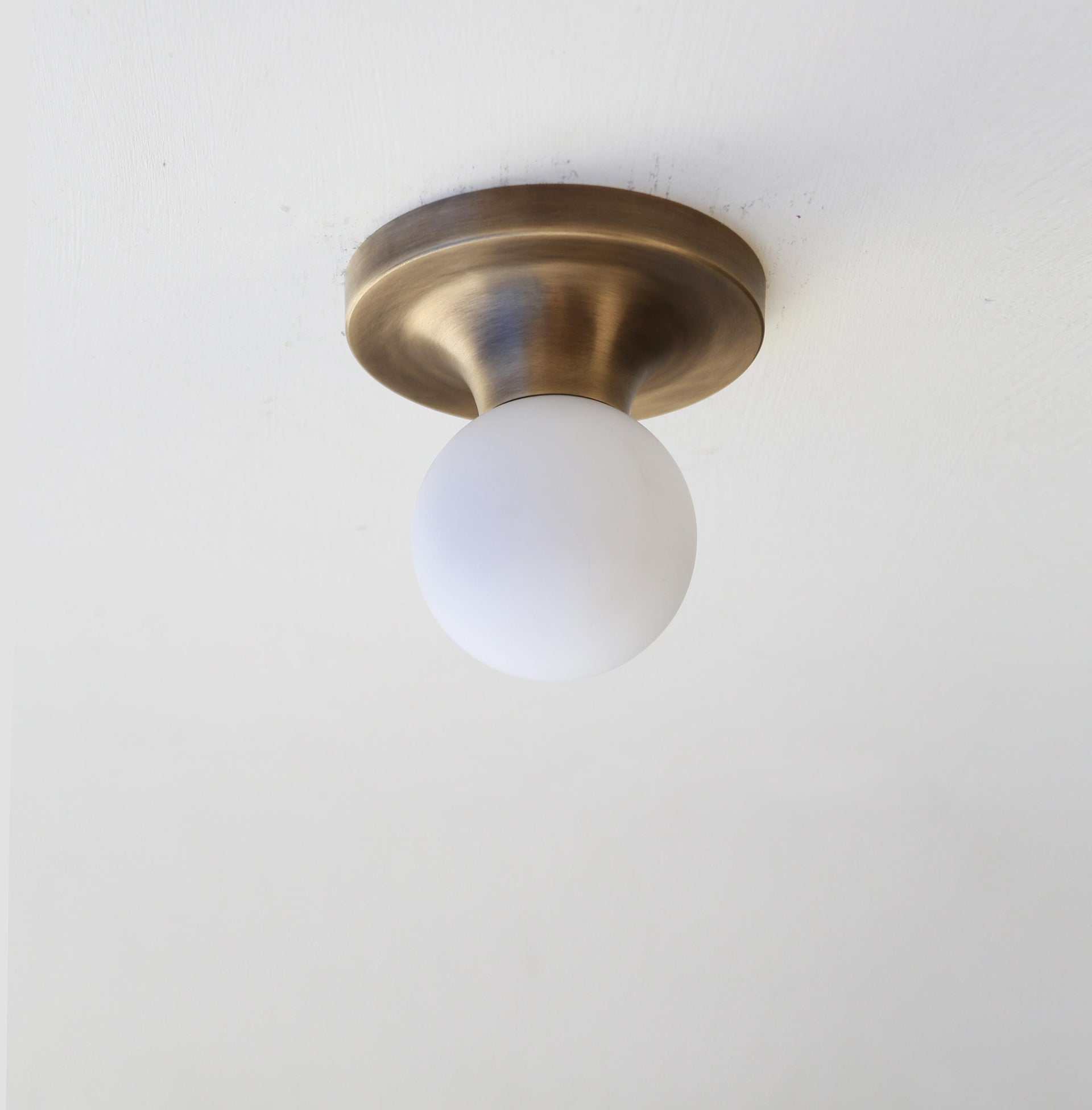 Flush Mount Ceiling Light Fixture - Mid Century Modern Globe Lighting Fixtures - Modern Brass Light Fixtures-PPQ4 No.0022