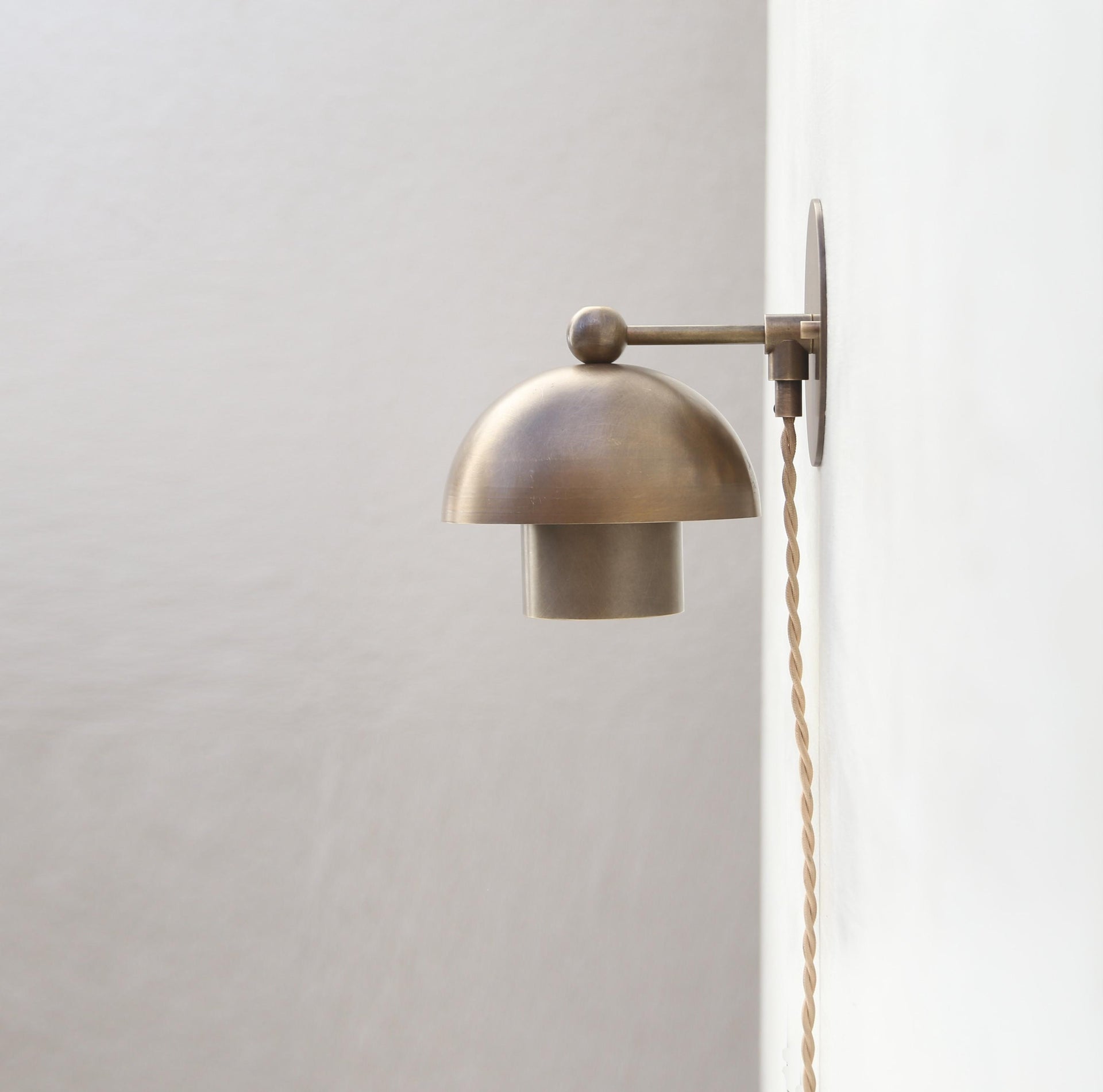 Plug-in Brass Wall Sconce  light, Modern brass light, Industrial  Style Wall Sconce Light, Plug-in Wall Sconce Light, No.0230