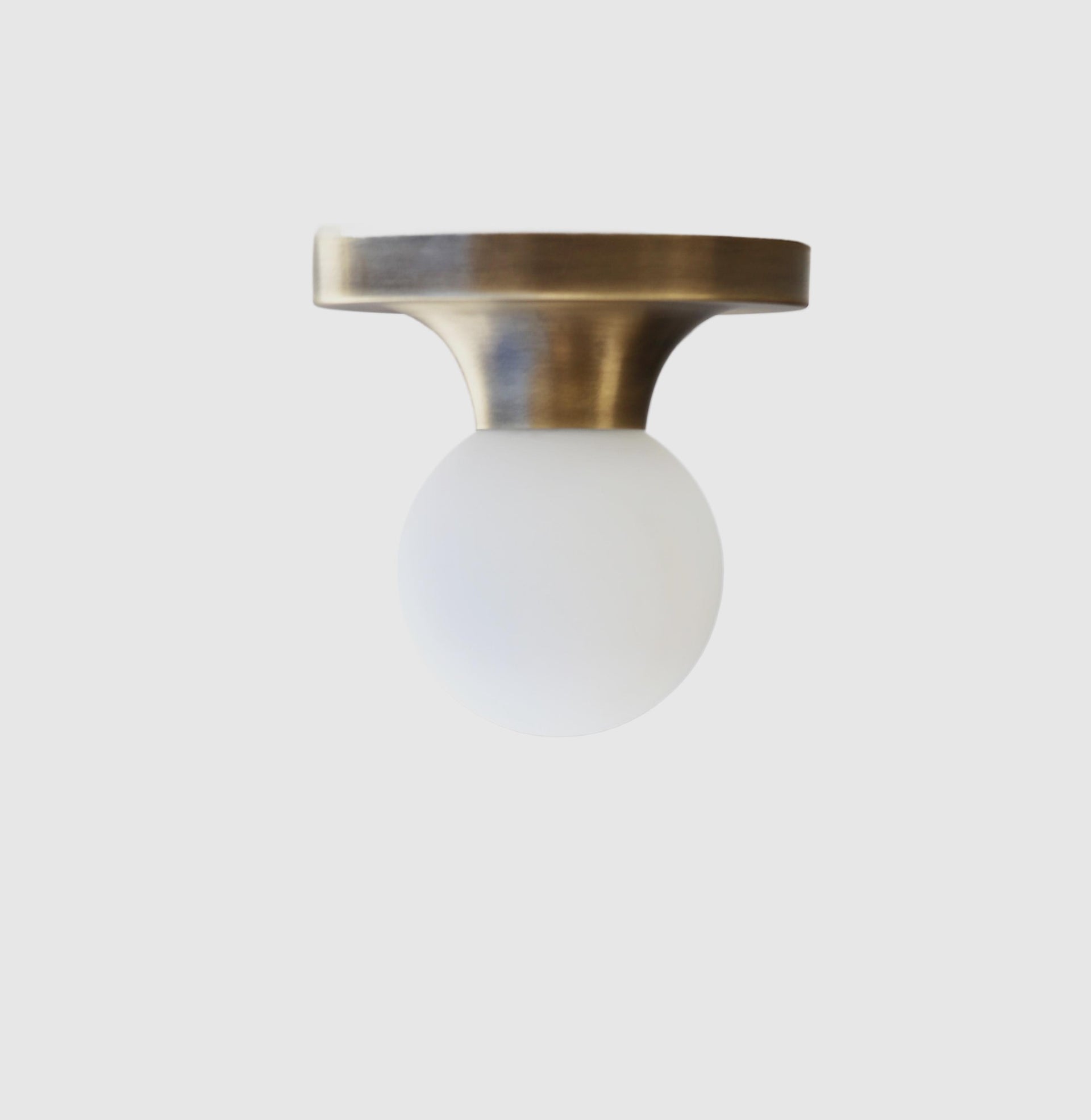 Glass globe  Flush Mount Ceiling Light Fixture - Mid Century Modern Globe Lighting Fixtures - Modern Brass Light Fixtures