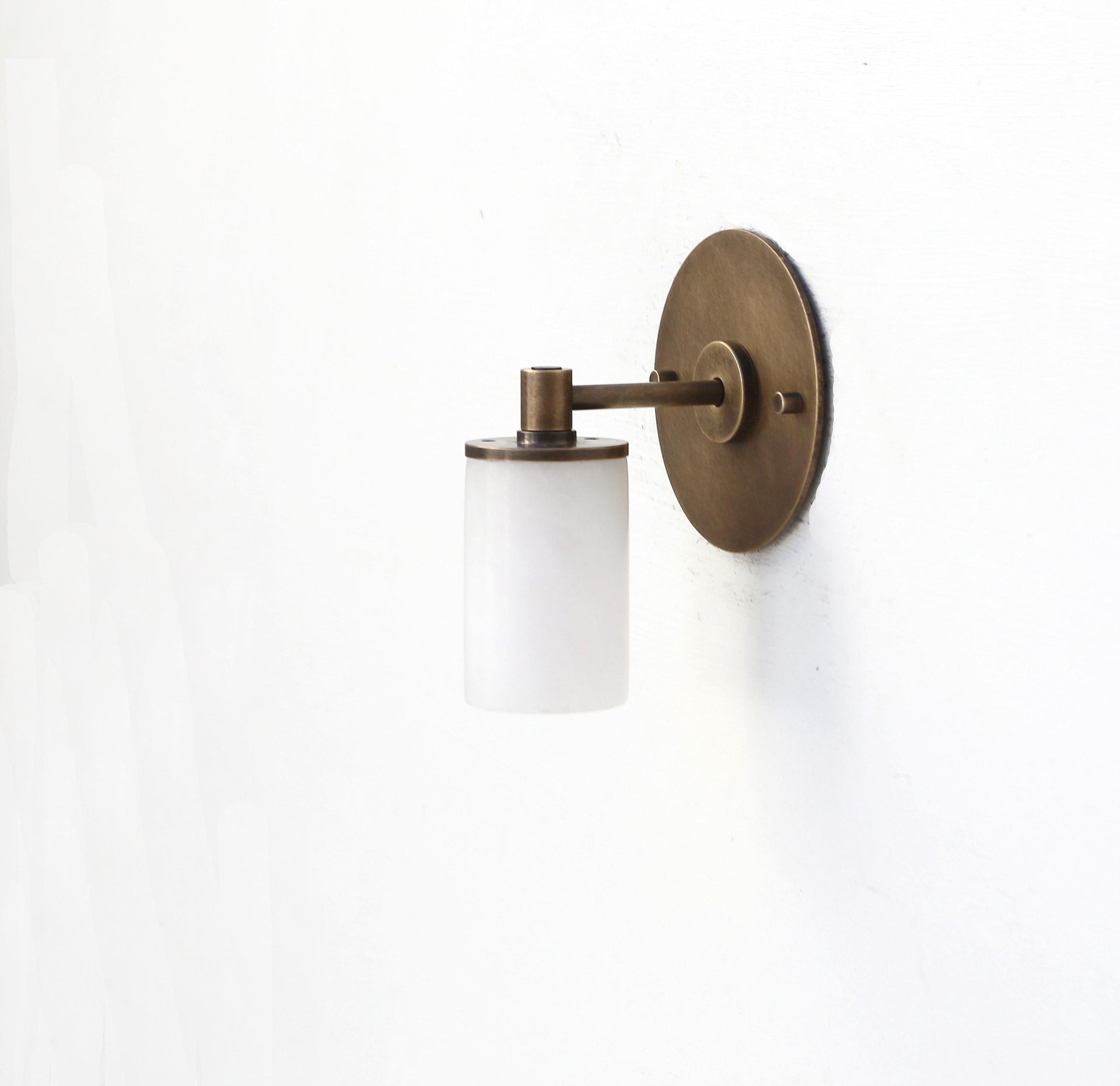 Brass Wall Sconce light - Brass Wall Sconce Light - Brass Wall Sconce with Alabaster Shade, UL Listed No.0367