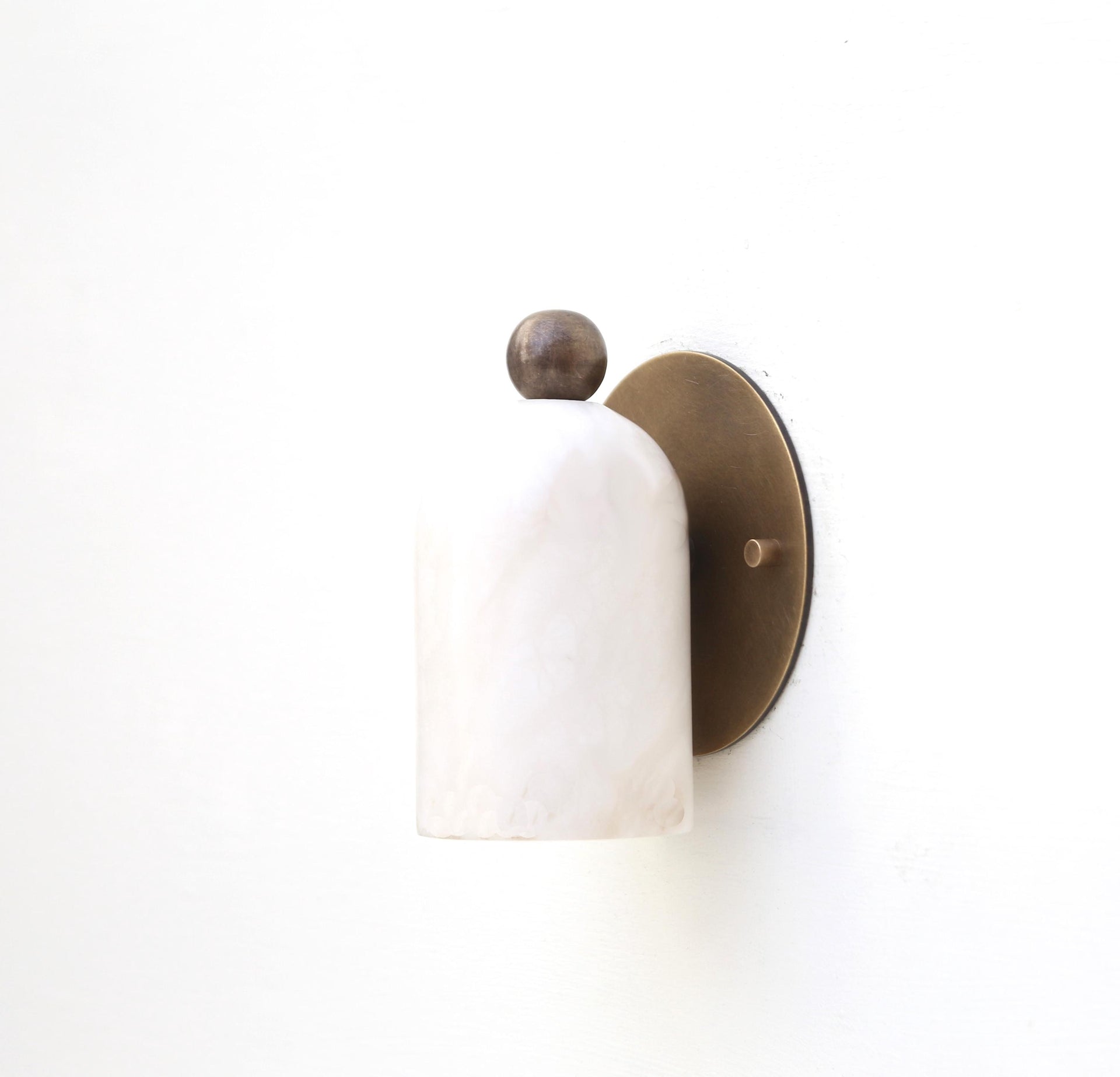 Brass  Wall Sconce light - Brass Wall Sconce Light- Brass Wall Sconce with Alabaster Shade