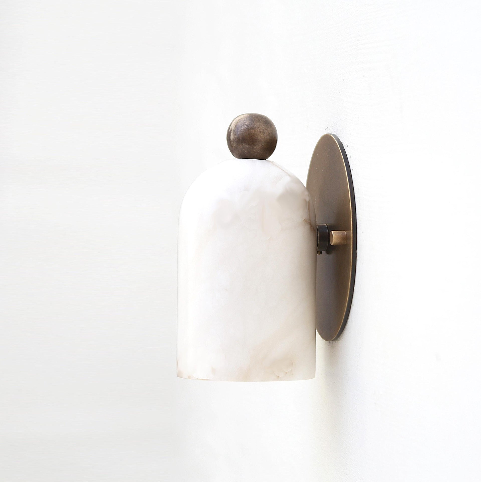 Brass Wall Sconce light - Brass Wall Sconce Light - Brass Wall Sconce with Alabaster Shade, UL Listed No.0042