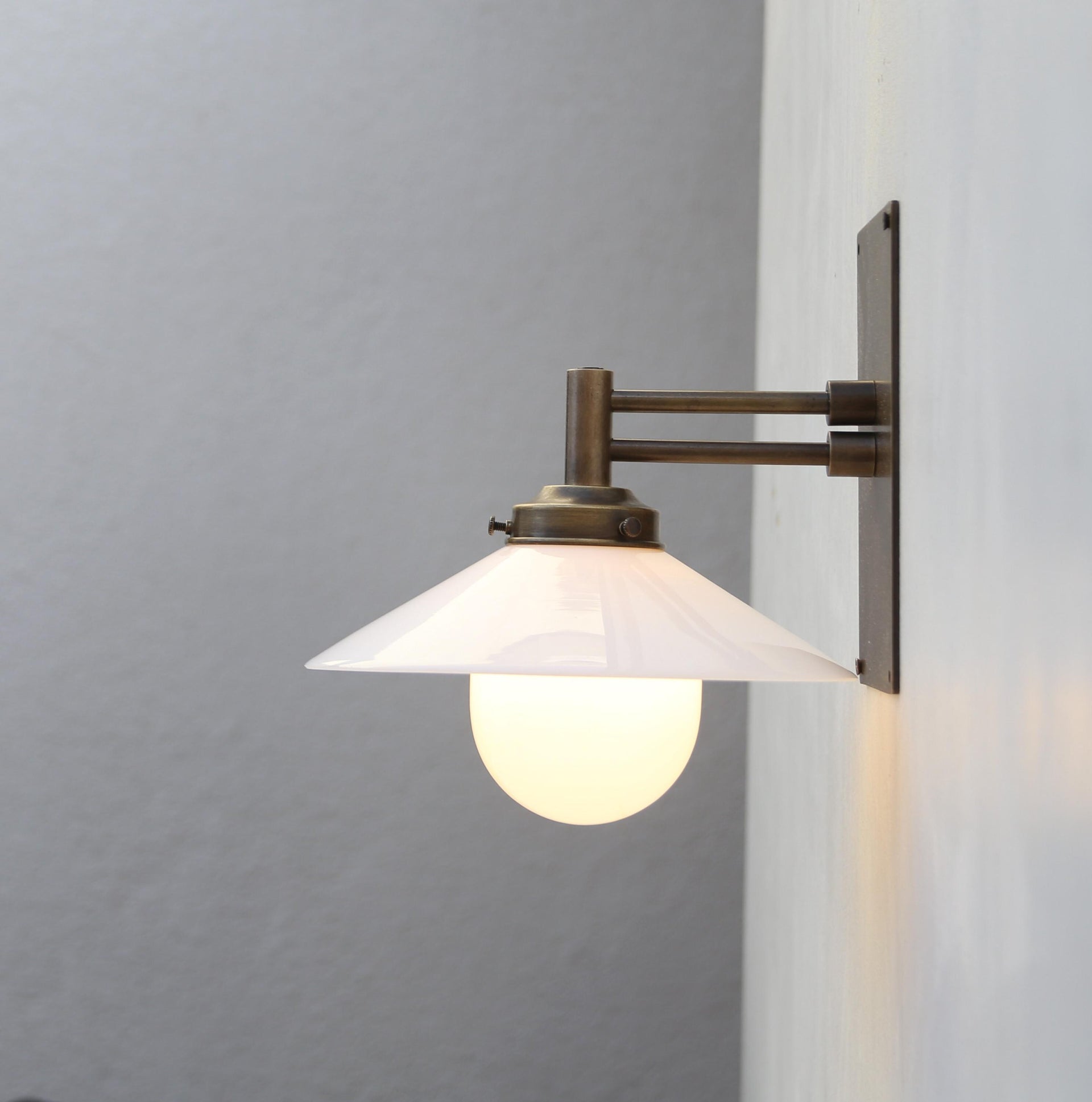 Brass Wall Sconce  light with glass shade,   Industrial style brass wall sconce light, UL Listed, No LM2, No.0255
