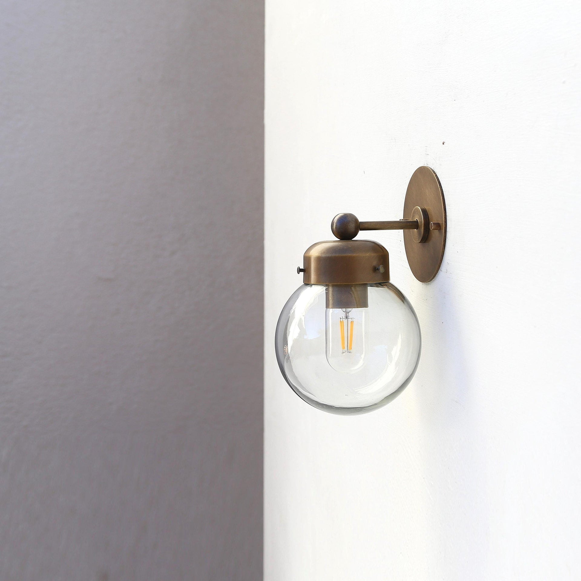 Wall Sconce  Light, Mid Century Brass Wall Sconce  light