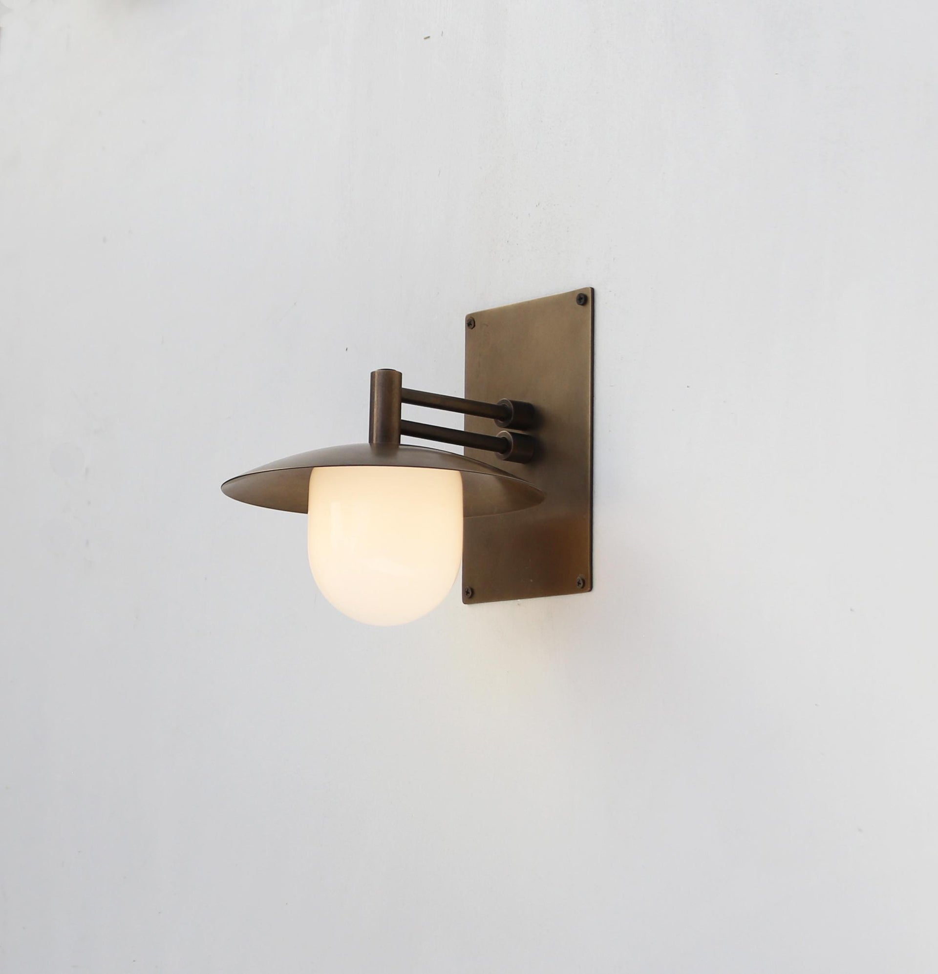 Brass Wall Sconce light with glass shade, Industrial style brass wall sconce light, UL Listed LM2 No.0462