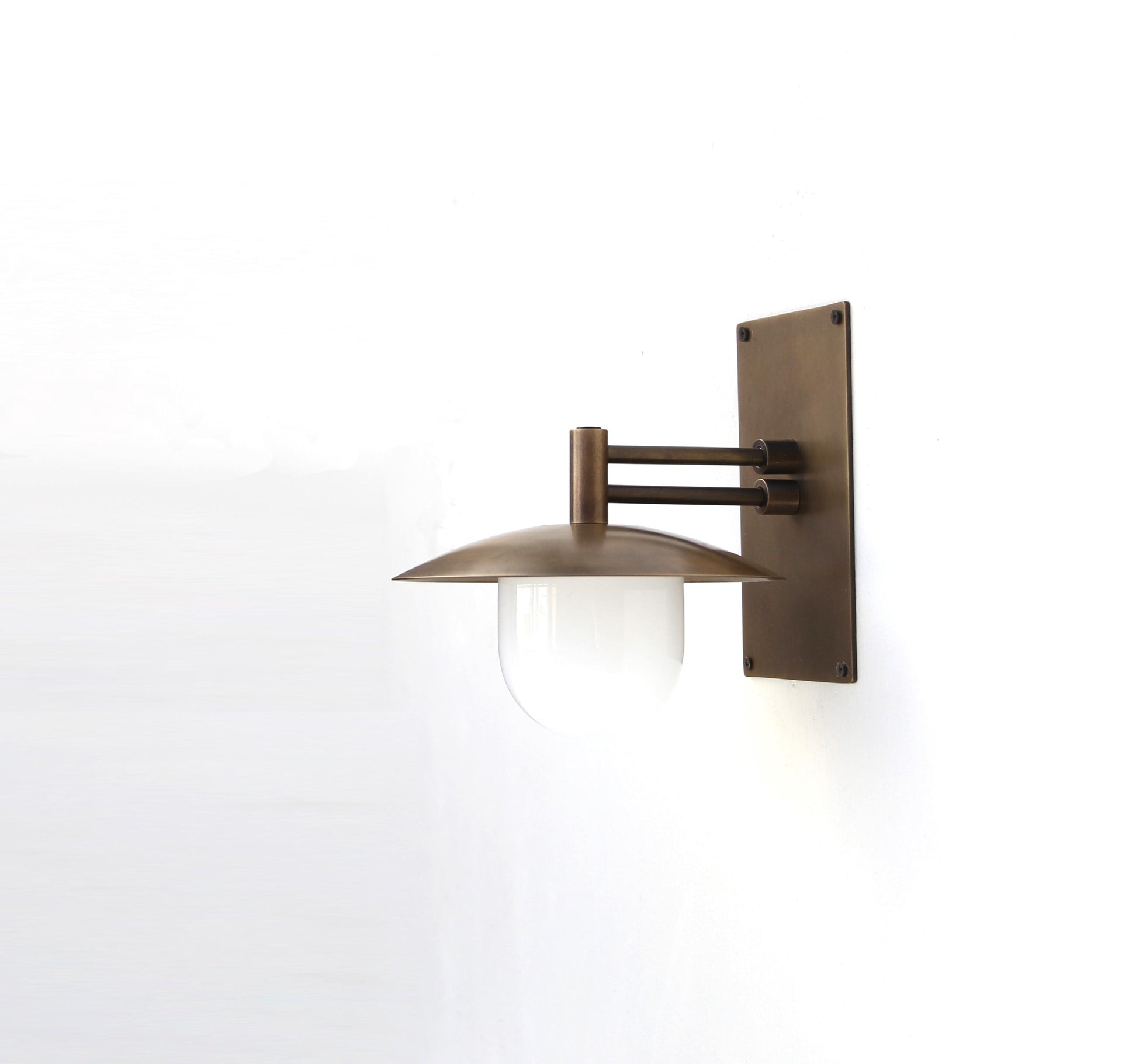 Brass Wall Sconce light with glass shade, Industrial style brass wall sconce light, UL Listed LM2 No.0462