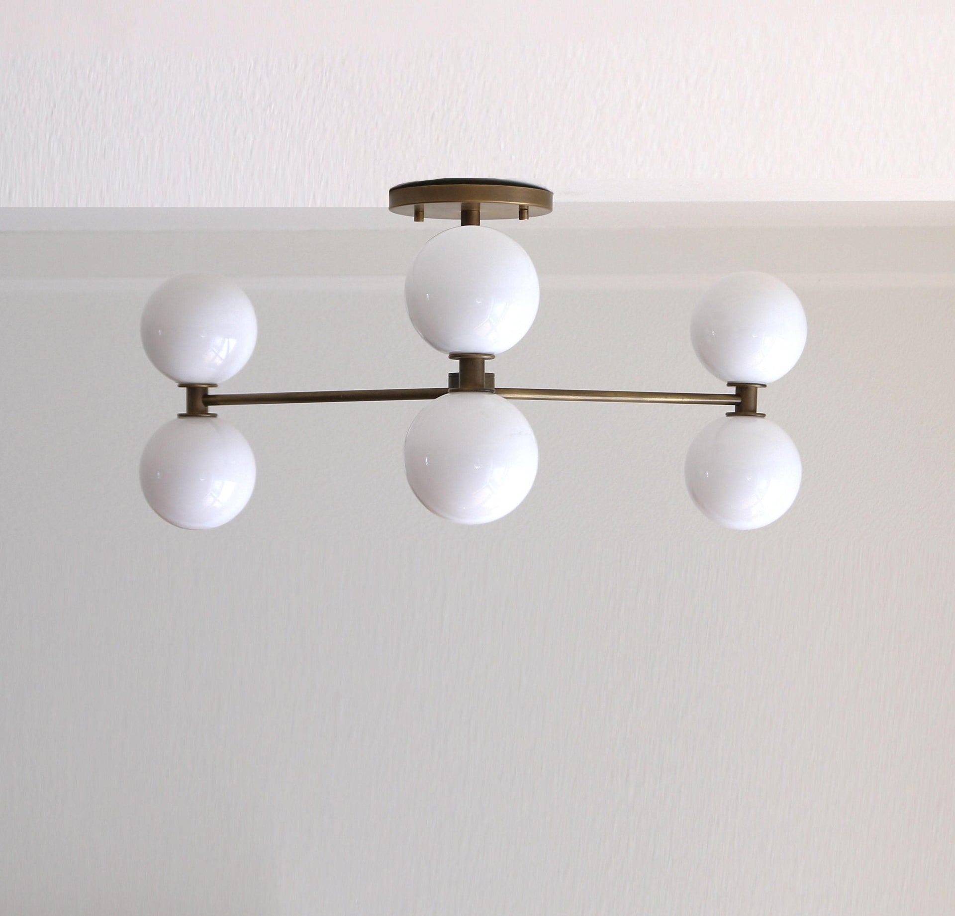 Brass Chandelier,  Modern Brass Sputnik Chandelier, Mid-century Modern Sputnik