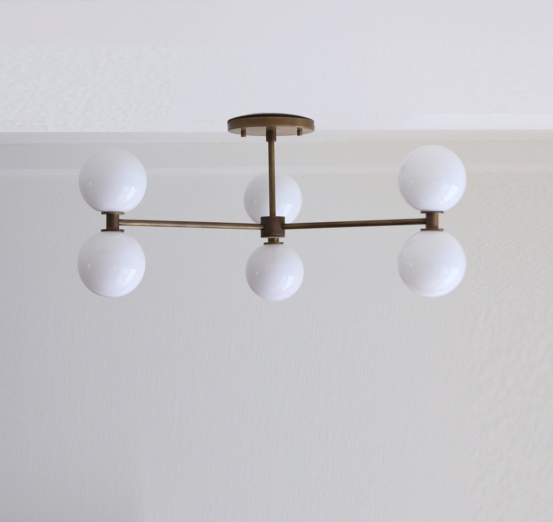 Brass Chandelier,  Modern Brass Sputnik Chandelier, Mid-century Modern Sputnik