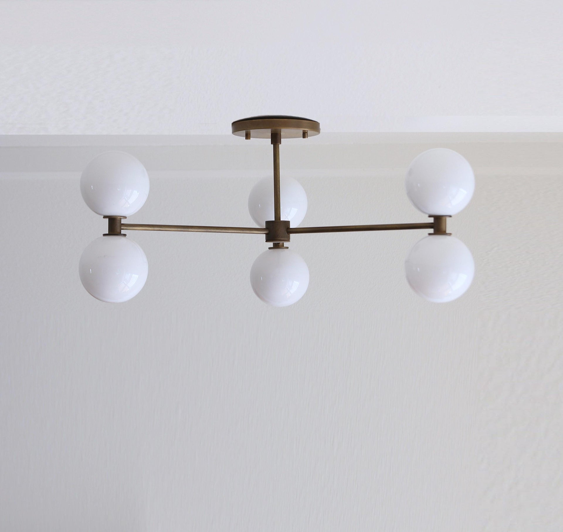 Brass Chandelier, Modern Brass Sputnik Chandelier, Mid-century Modern Sputnik, UL Listed No.0352