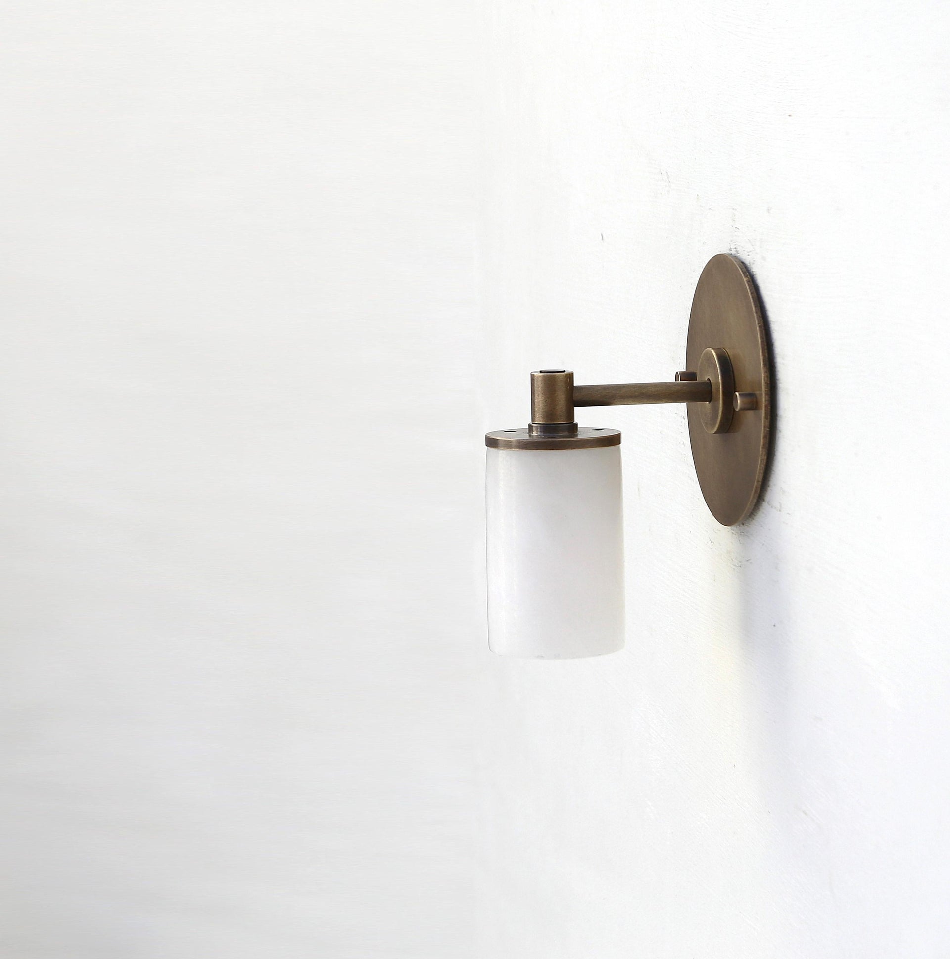 Brass Wall Sconce light - Brass Wall Sconce Light - Brass Wall Sconce with Alabaster Shade, UL Listed No.0367