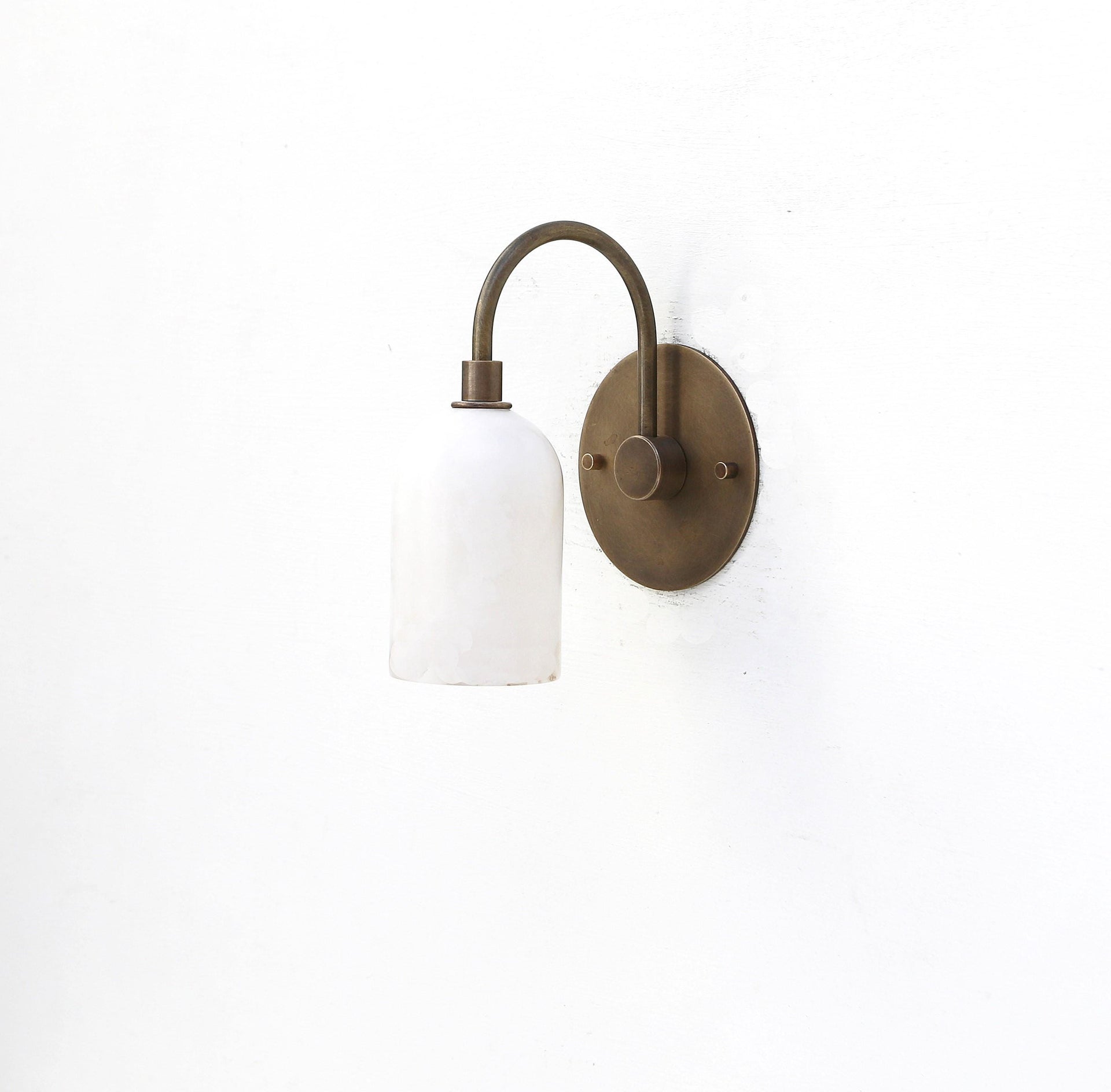 Brass Wall Sconce light - Brass Wall Sconce Light - Brass Wall Sconce with Alabaster Shade, UL Listed No.0167