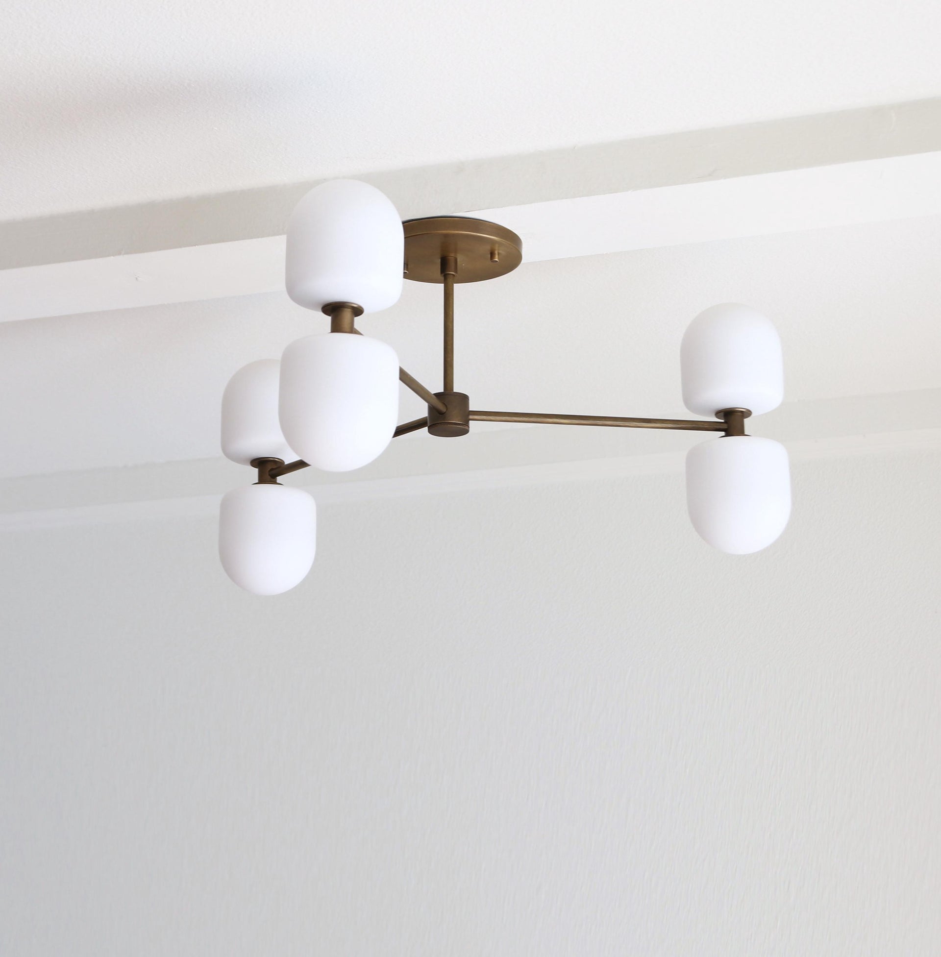 Brass Chandelier,  Modern Brass Sputnik Chandelier, Mid-century Modern Sputnik