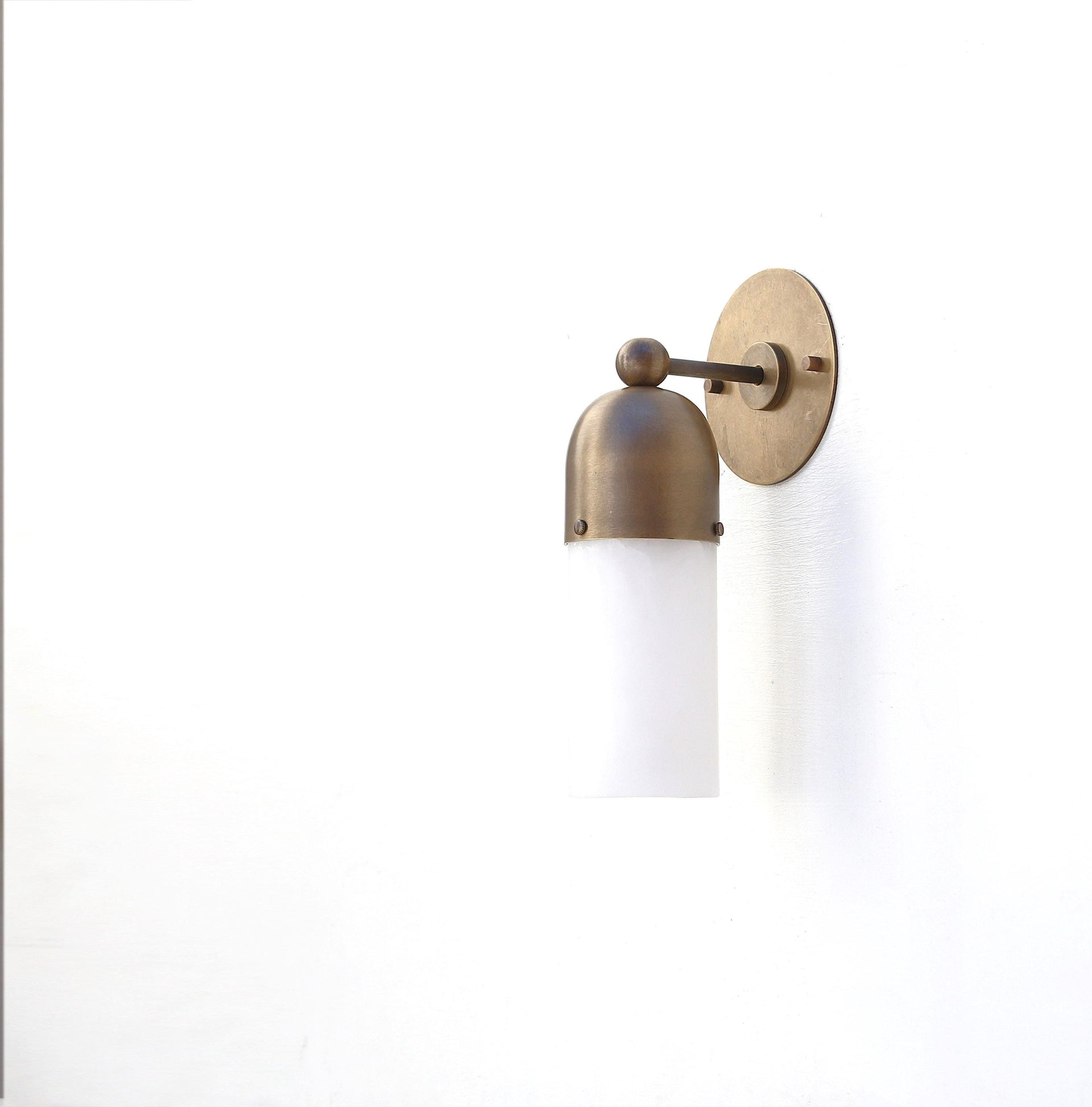 Brass Wall Sconce light - Vanity light - Brass Wall Sconce Light - Brass Wall Sconce with Alabaster Shade, UL Listed No.0226