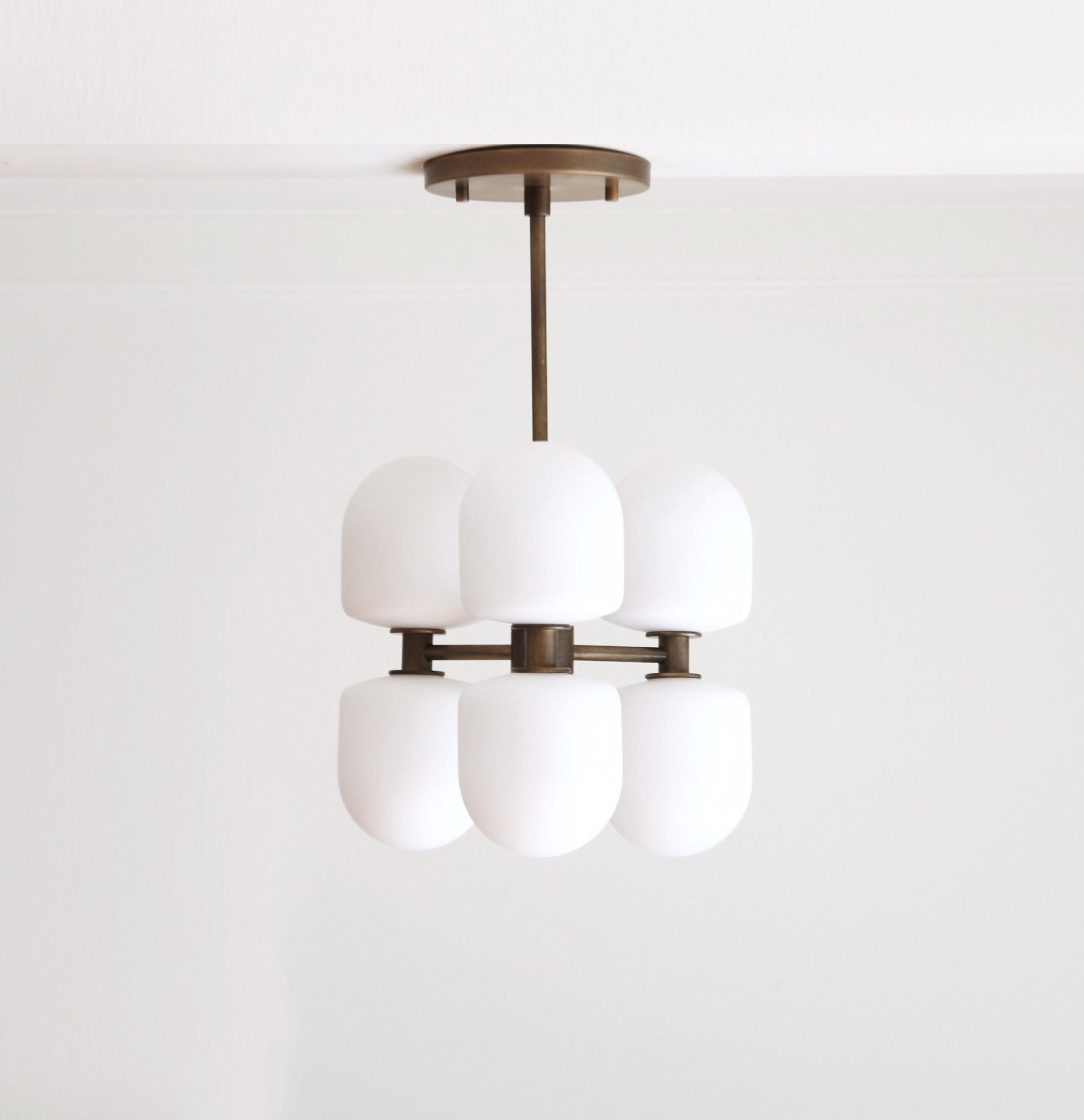 Brass Chandelier, Modern Brass Sputnik Chandelier, Mid-century Modern Sputnik LM2, UL Listed No.0351