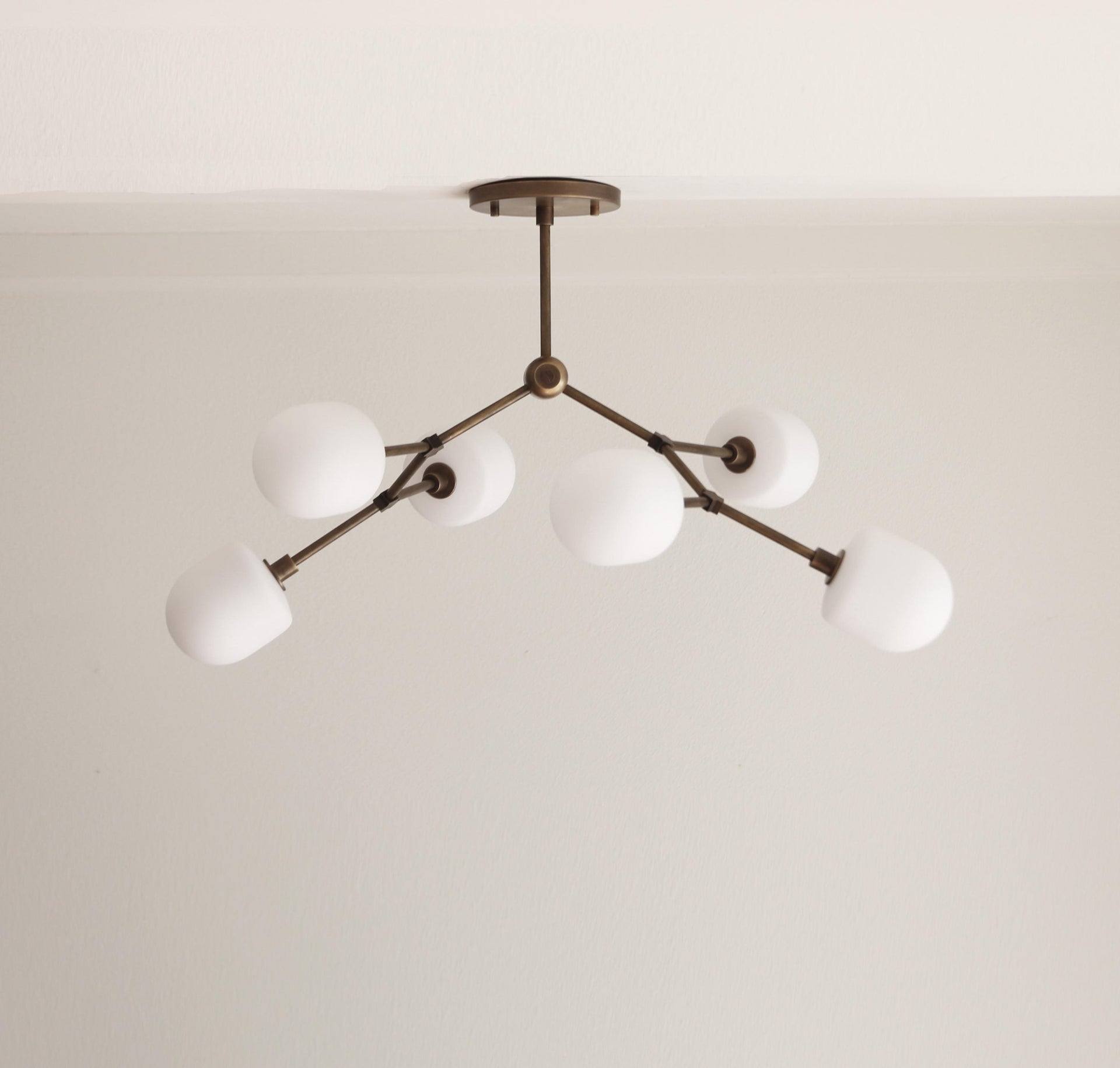 Modern Brass Sputnik Chandelier, Mid-century Modern Sputnik