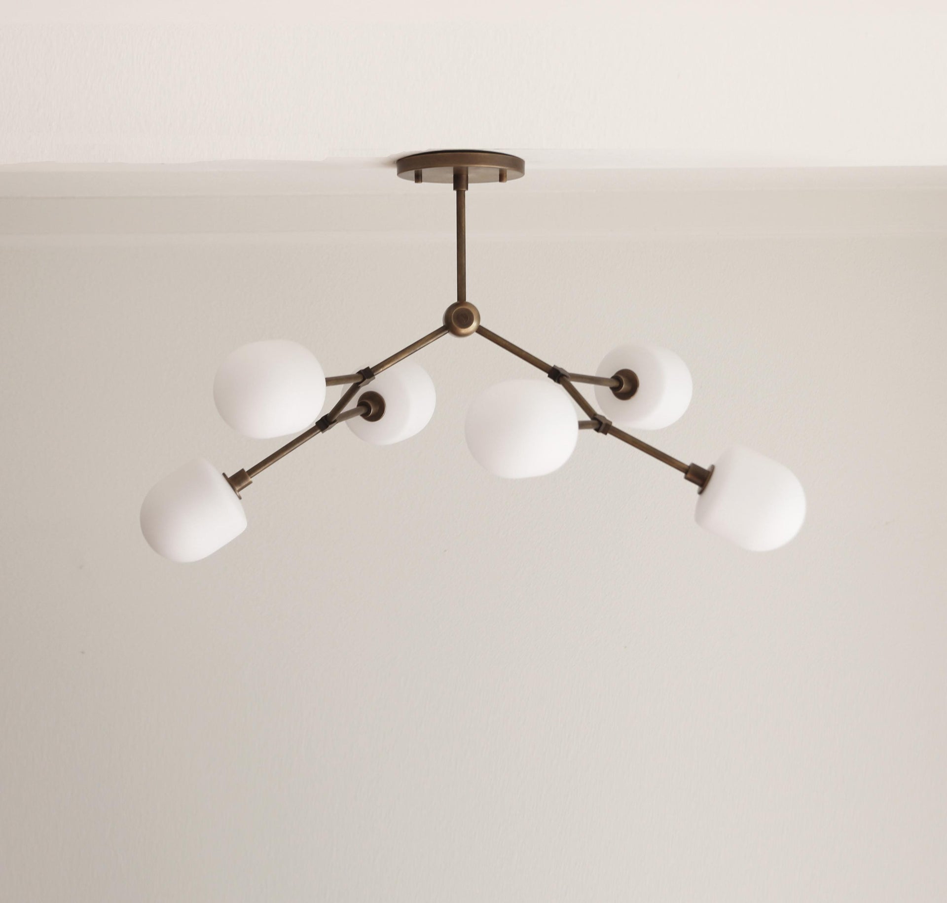 Modern Brass Sputnik Chandelier, Mid-century Modern Sputnik LM2, UL Listed No.0327