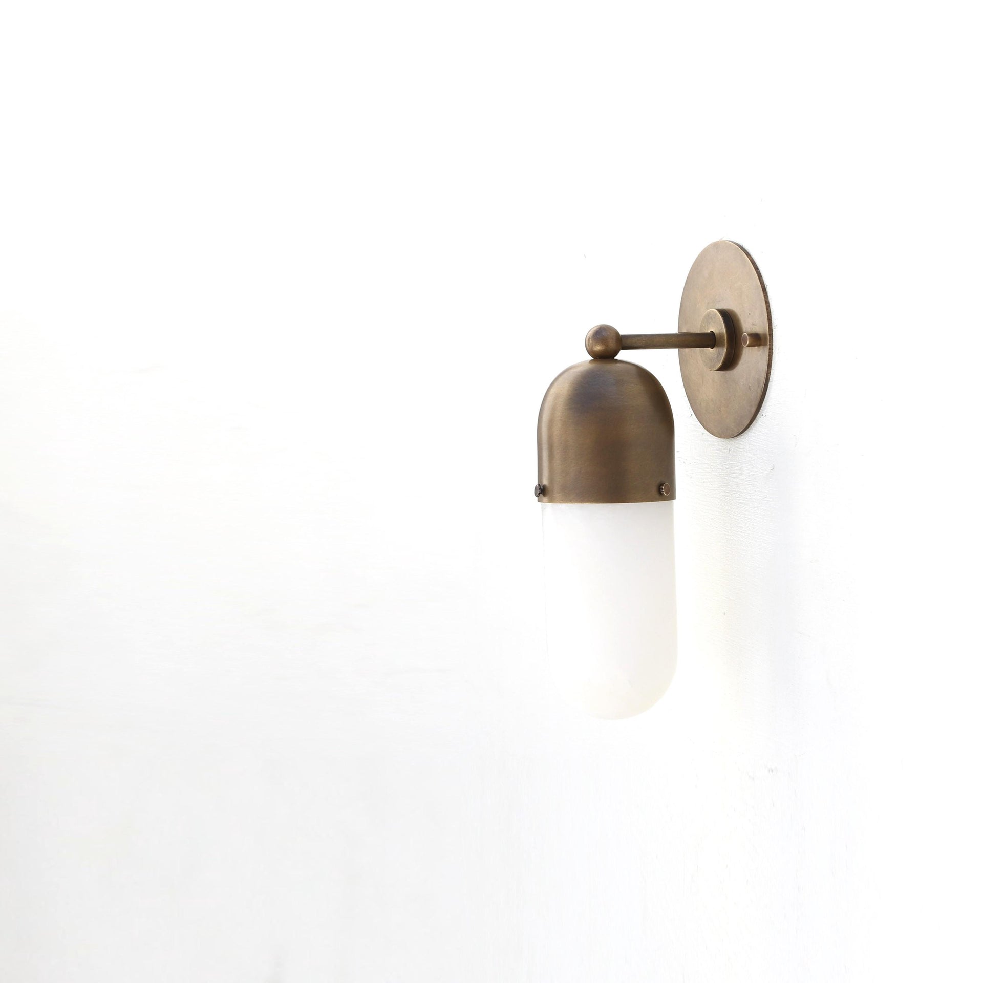 Brass Wall Sconce light - Vanity light - Brass Wall Sconce Light - Brass Wall Sconce with Alabaster Shade, UL Listed No.0037