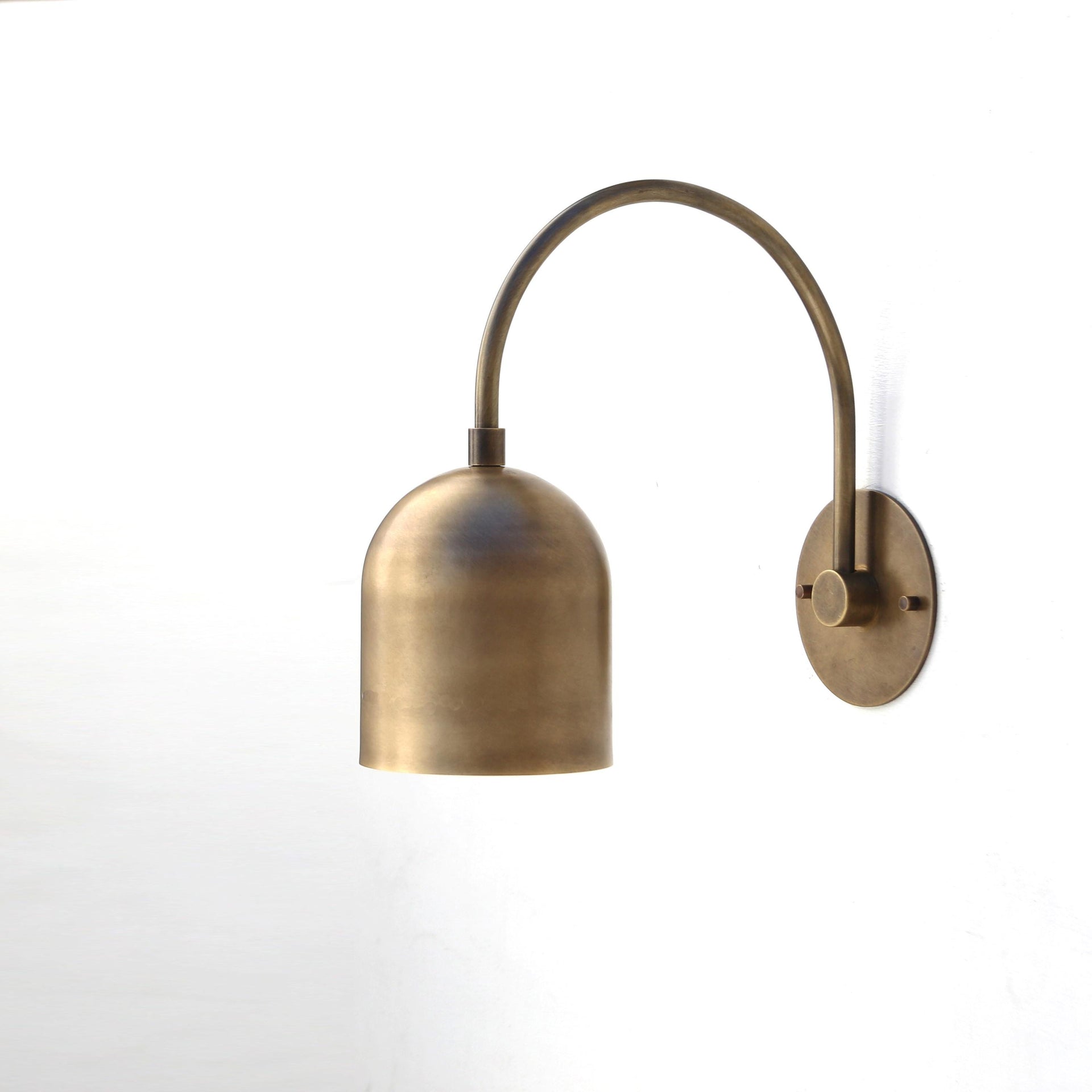 Brass Wall Sconce- Brass  light with dome  brass shade- Wall light above sink, UL Listed, No.505-DB No.0055