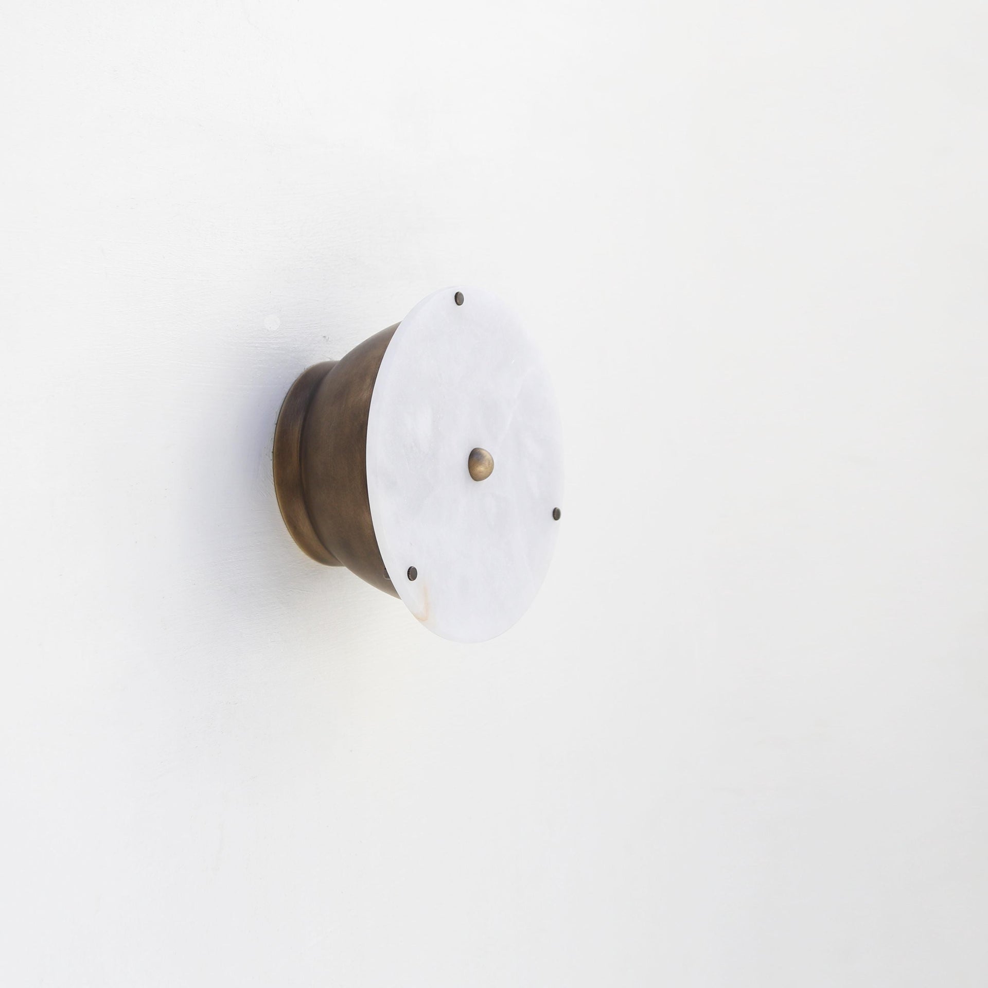 Brass ceiling Wall Sconce light - Brass Wall Sconce Light - Brass Wall Sconce with Alabaster Shade, UL Listed No.0395
