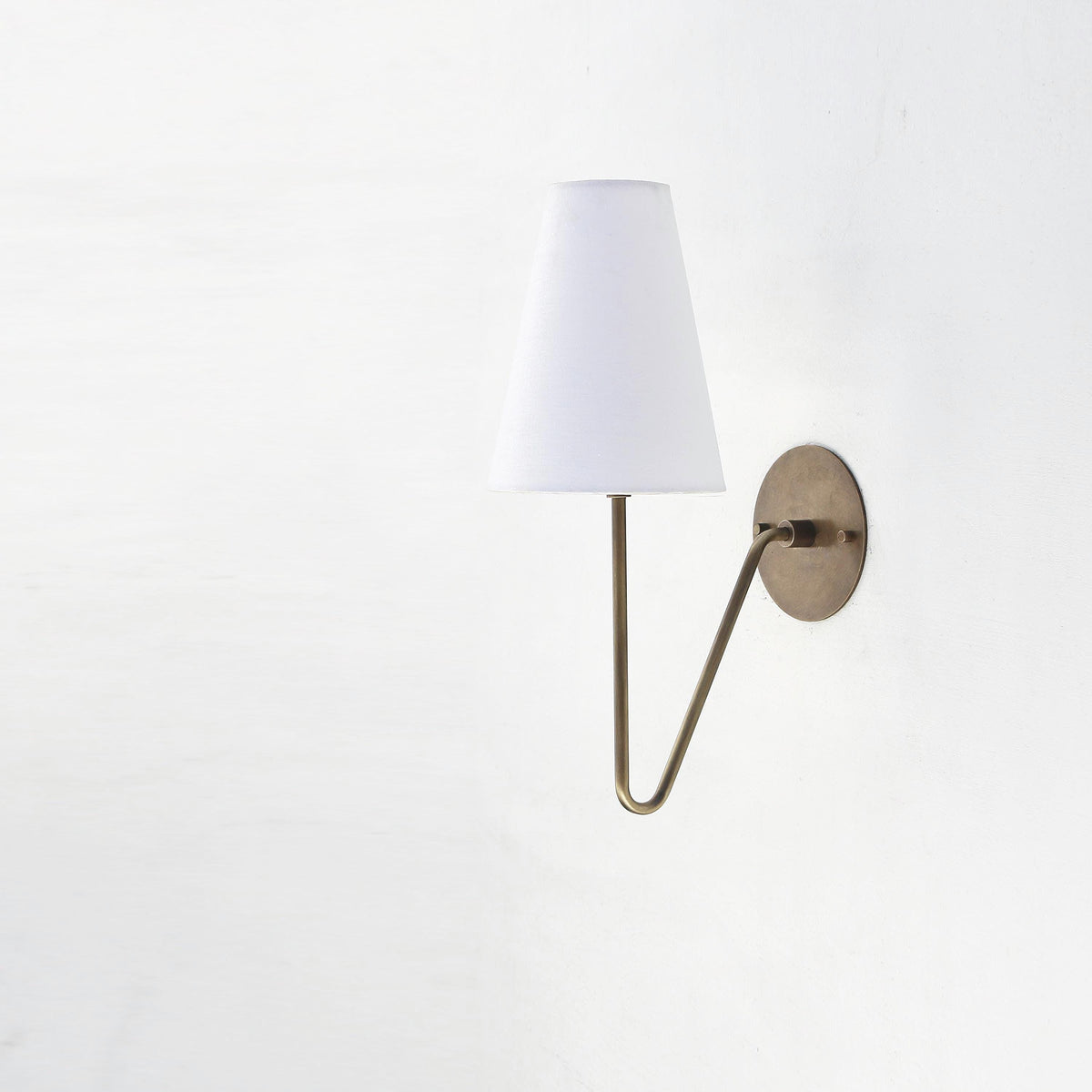Brass Wall Sconce- Brass light with Linen shade, UL Listed，No. 0588