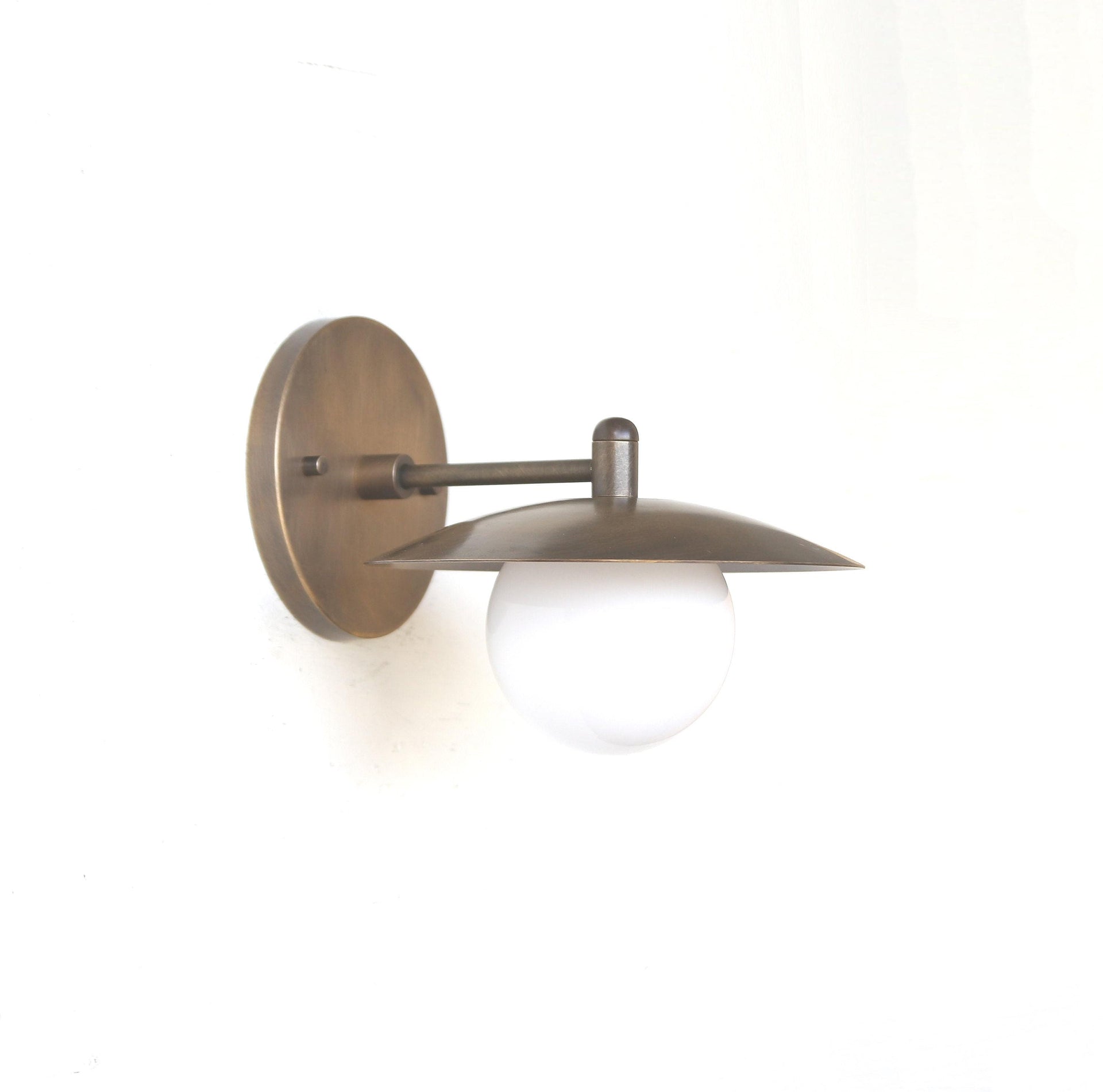 Brass Wall Sconce - Brass light with brass shade - Minimal Sconce Light, PPQ4, UL Listed No.0417