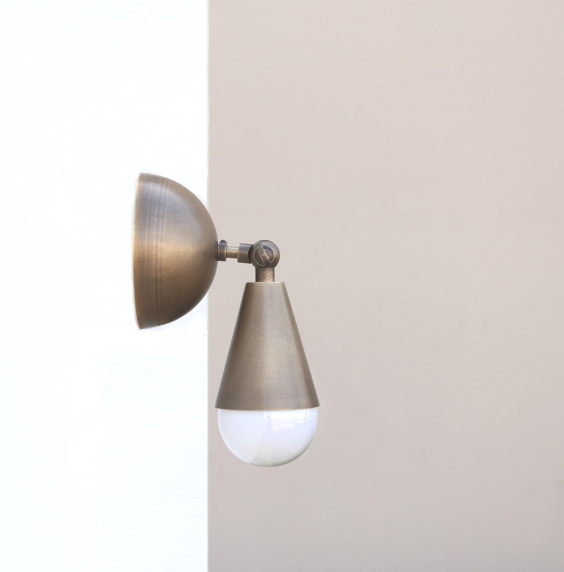 Brass  Wall Sconce light - Minimal Sconce Light, UL Listed, No.0370