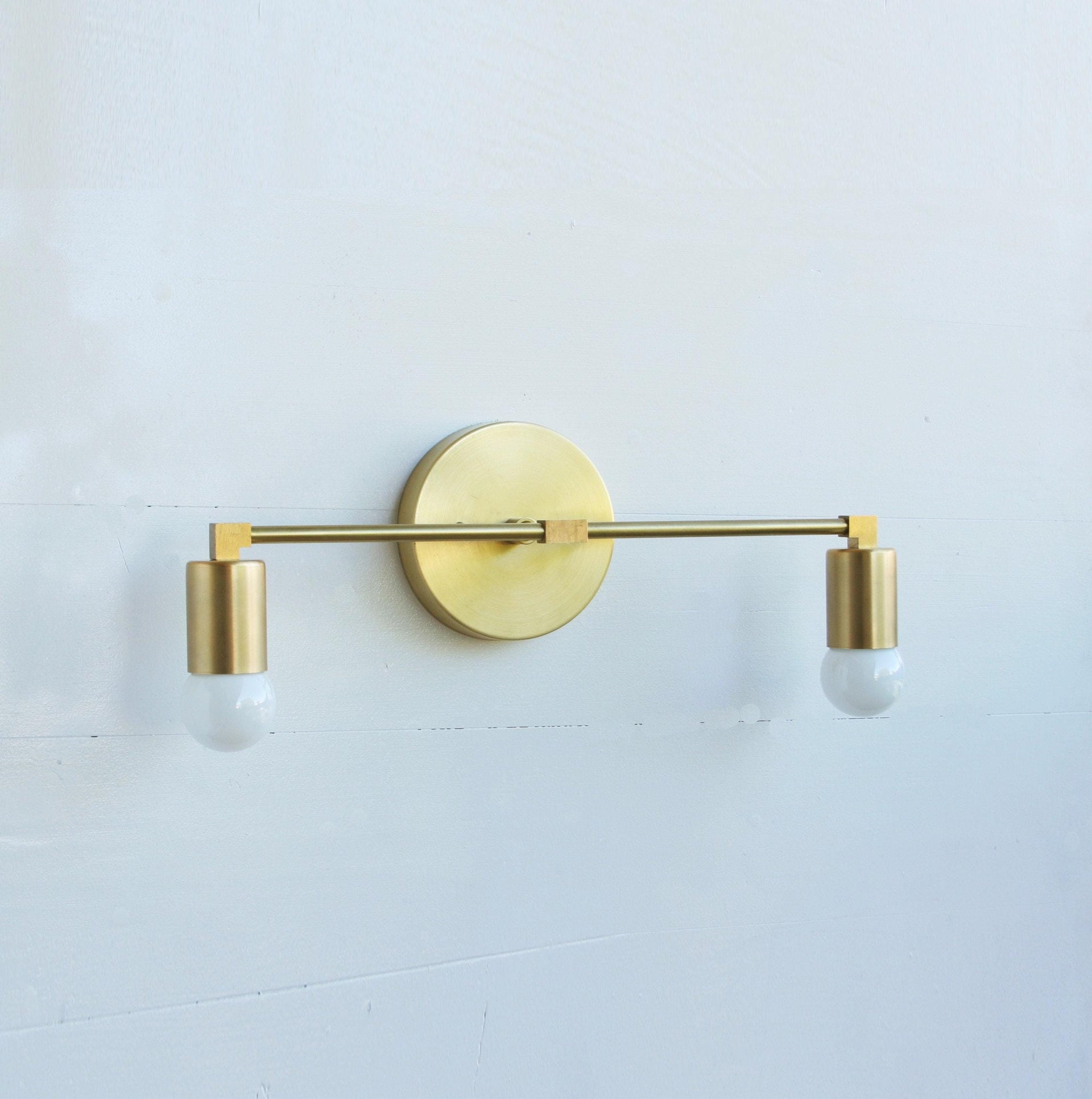 Solid Brass Wall Sconce  light, Modern  Brass Wall Sconce  light, Mid Century Sconce Light, UL Listed, No.0354