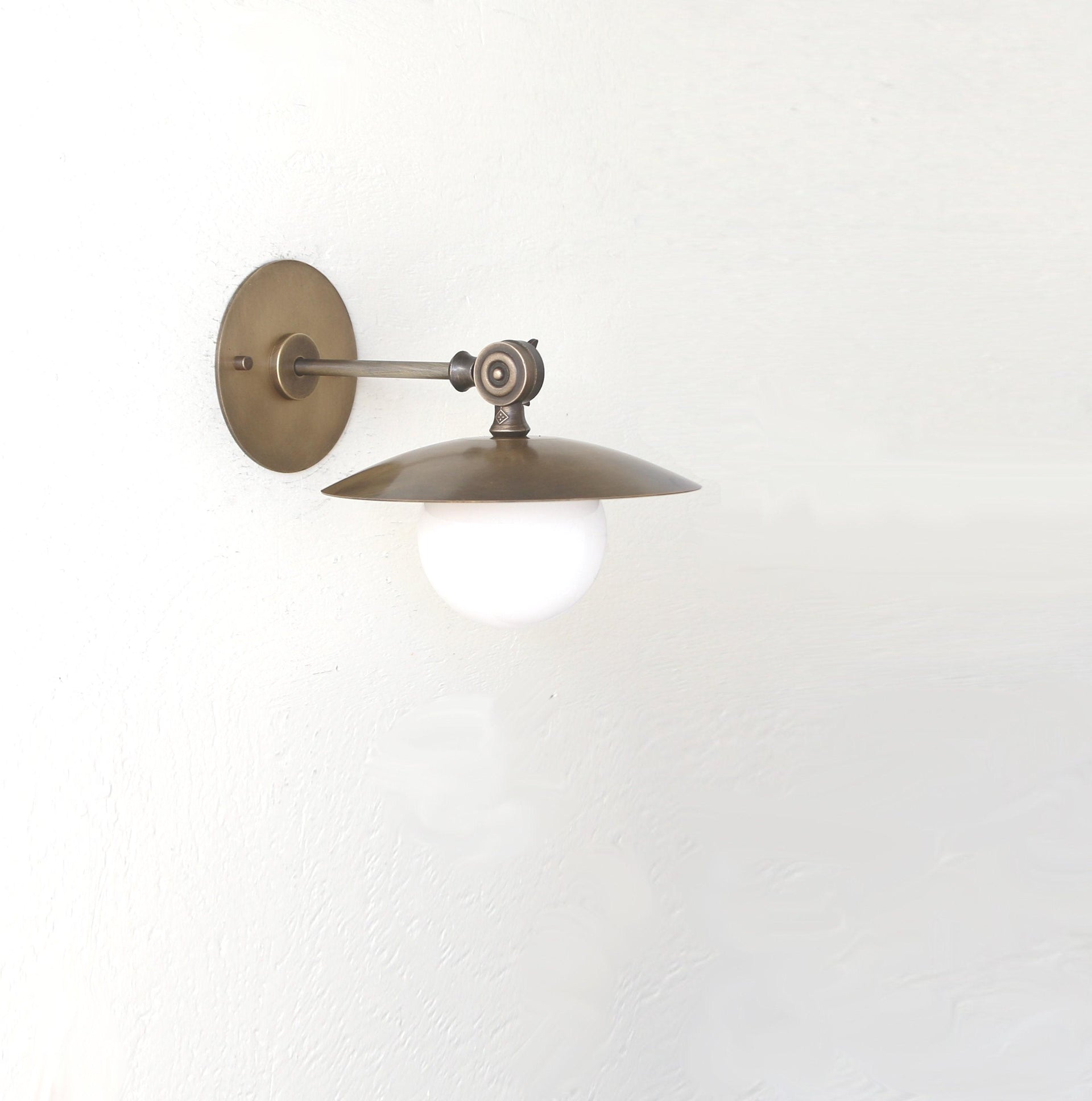 Brass Wall Sconce, Brass light with brass shade, Minimal Sconce Light, wall sconce light, UL listed No.0419
