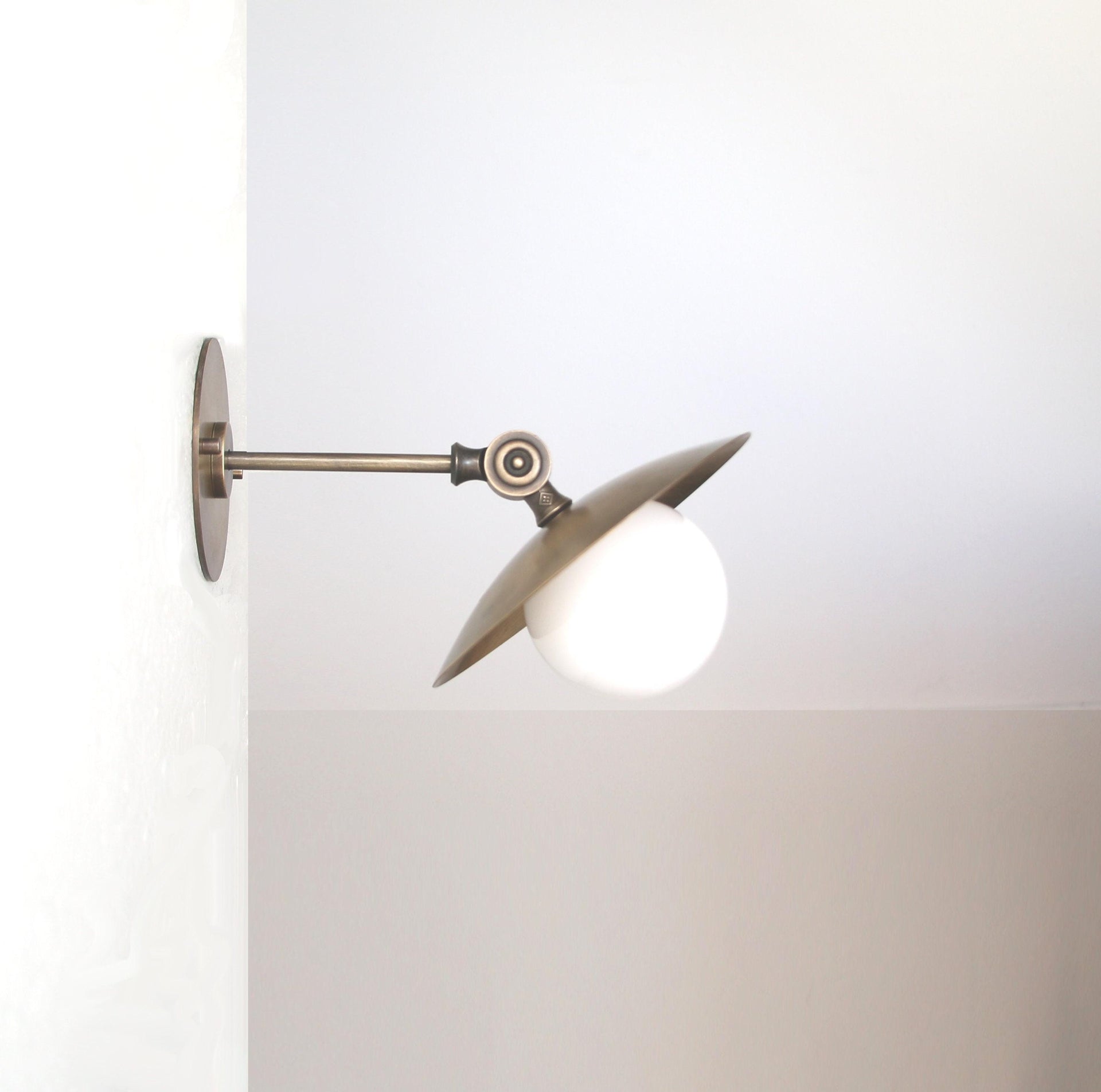 Brass Wall Sconce, Brass light with brass shade, Minimal Sconce Light, wall sconce light, UL listed No.0419