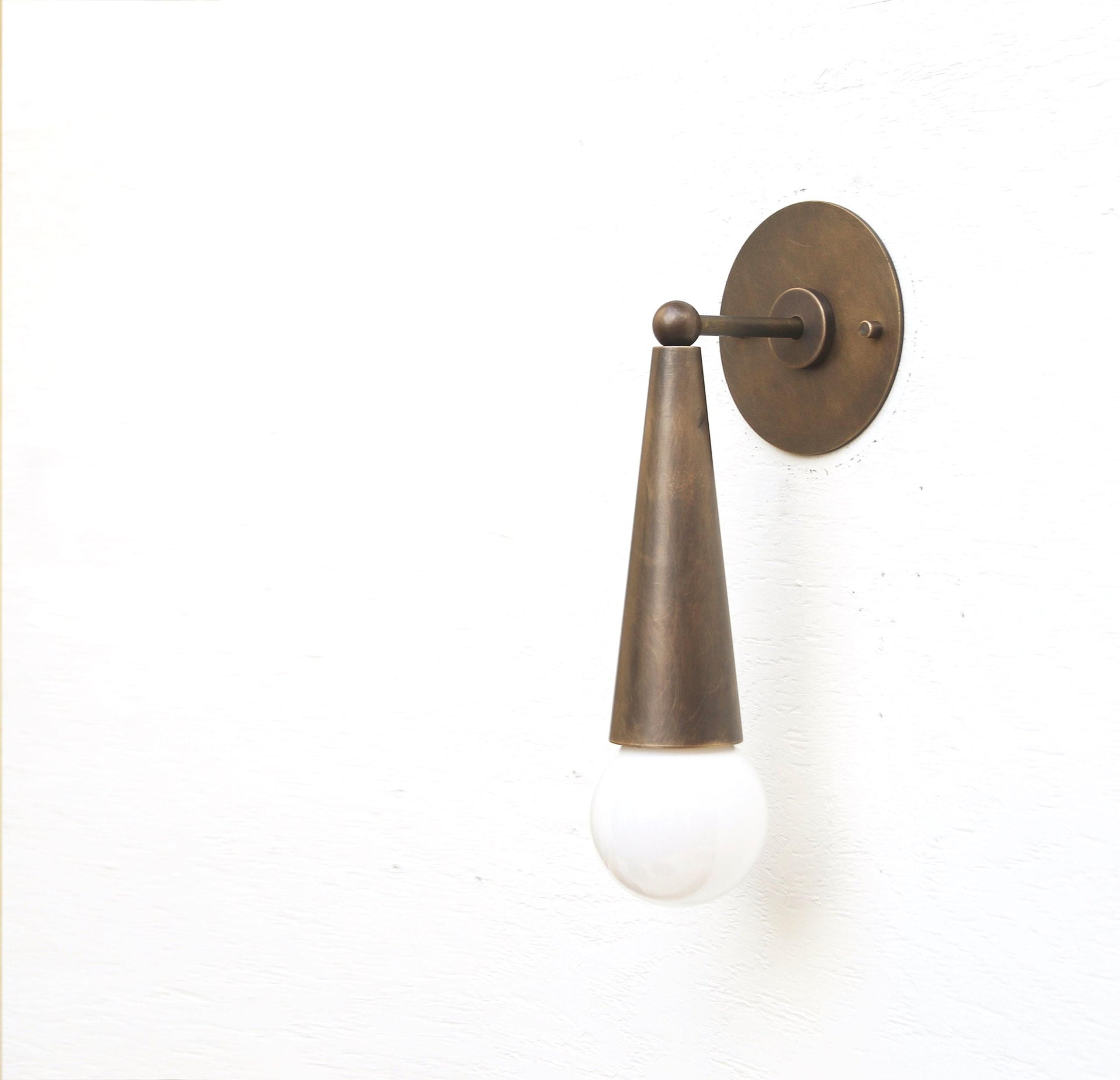 Brass Wall Sconce light - Casting Brass Wall Sconce Light - Minimal Sconce Light, UL Listed No.0124