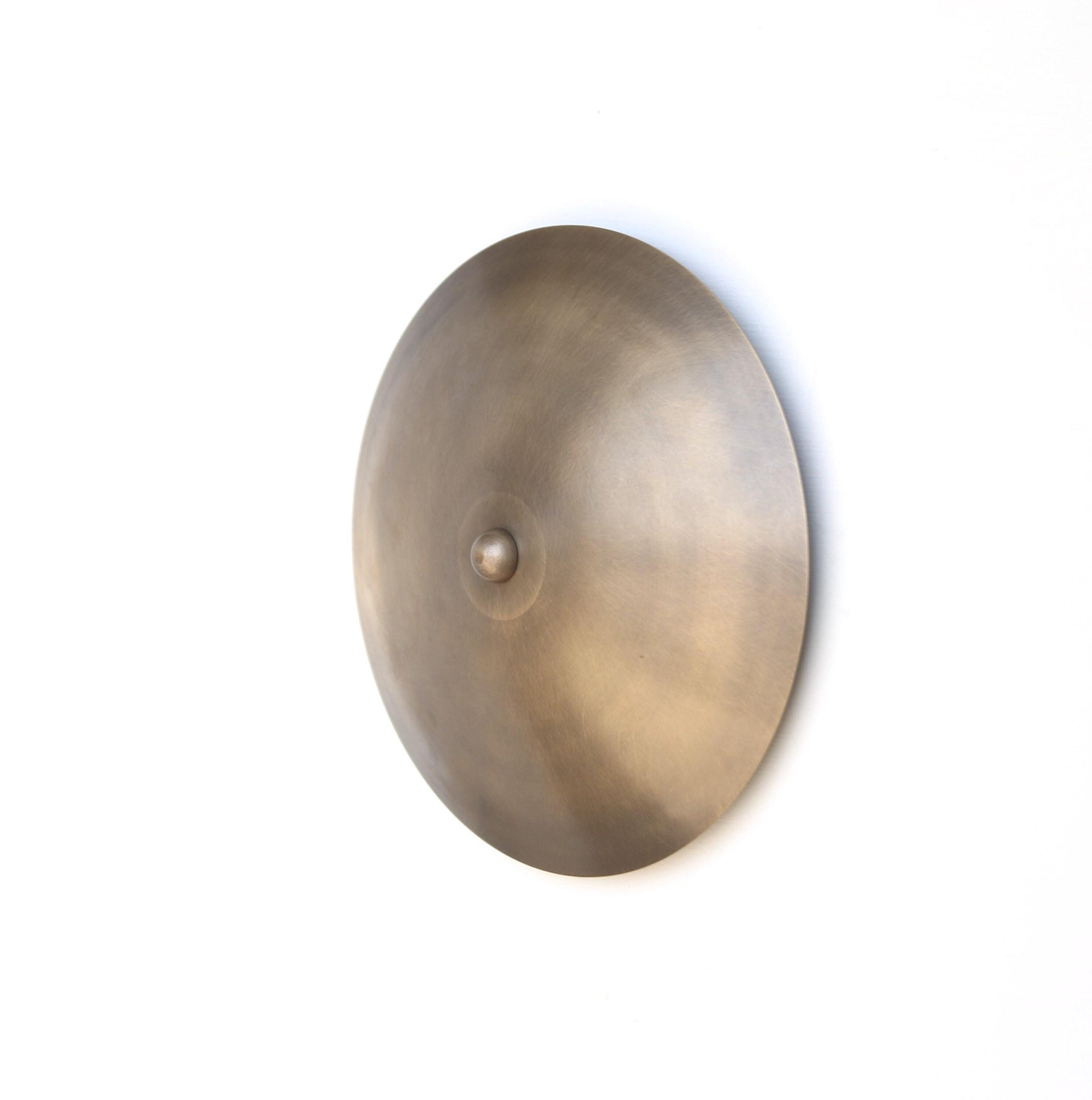 Brass Wall Sconce - Brass disc wall scone, UL Listed No.0348