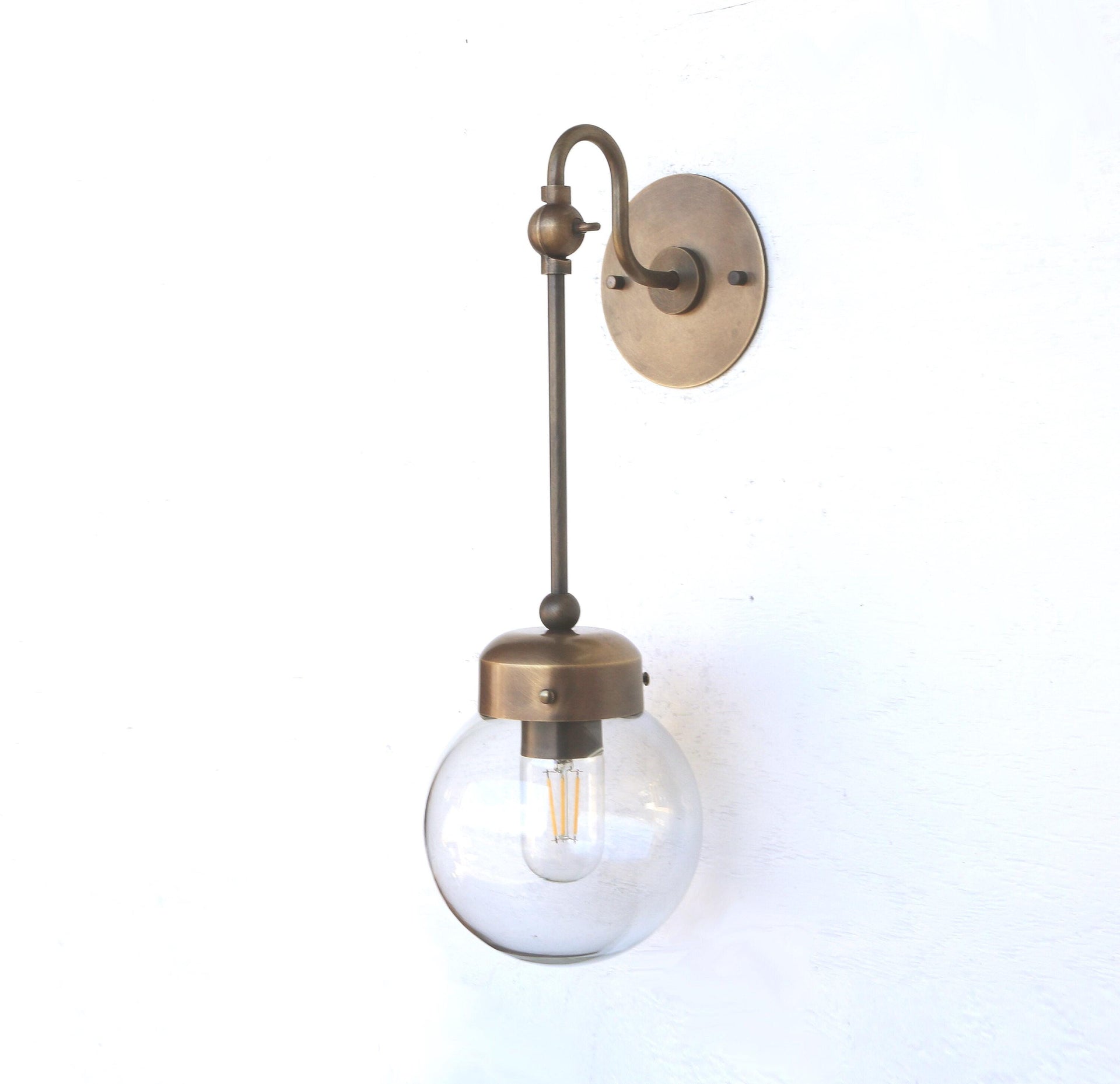 Wall Sconce  Light, Mid Century Brass Wall Sconce  light, UL Listed, No.0234