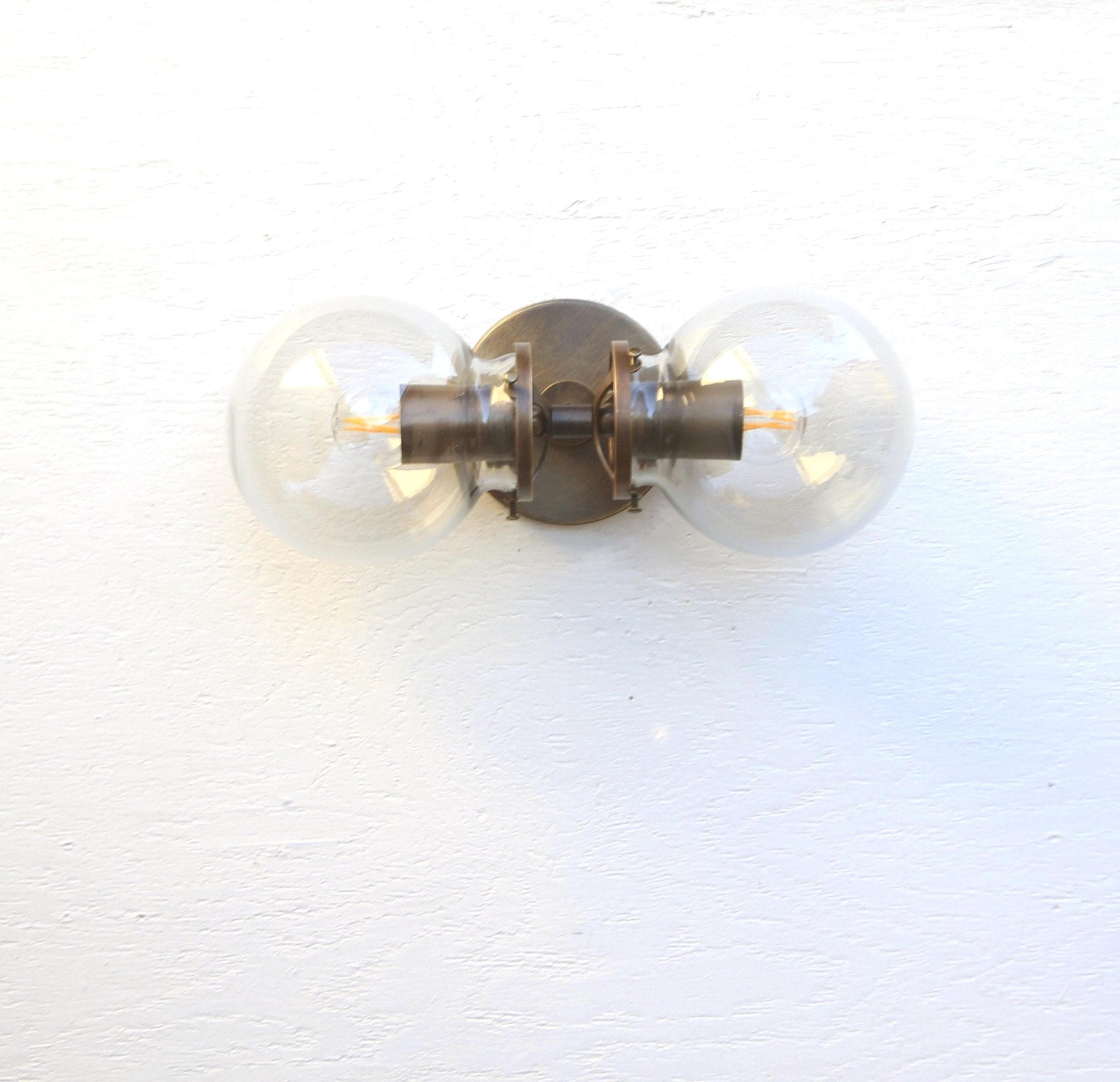 Bathroom Vanity, Vanity Fixture, Mid Century Brass Wall Sconce  light, UL Listed, No.0220