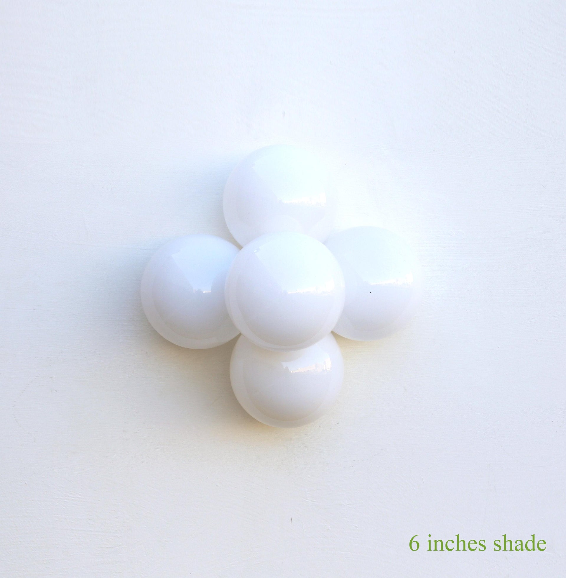 Wall Sconce Flush Ceiling Light, Wall Sconce Ceiling Light with white glass shades Cloud Light, UL Listed No.0036