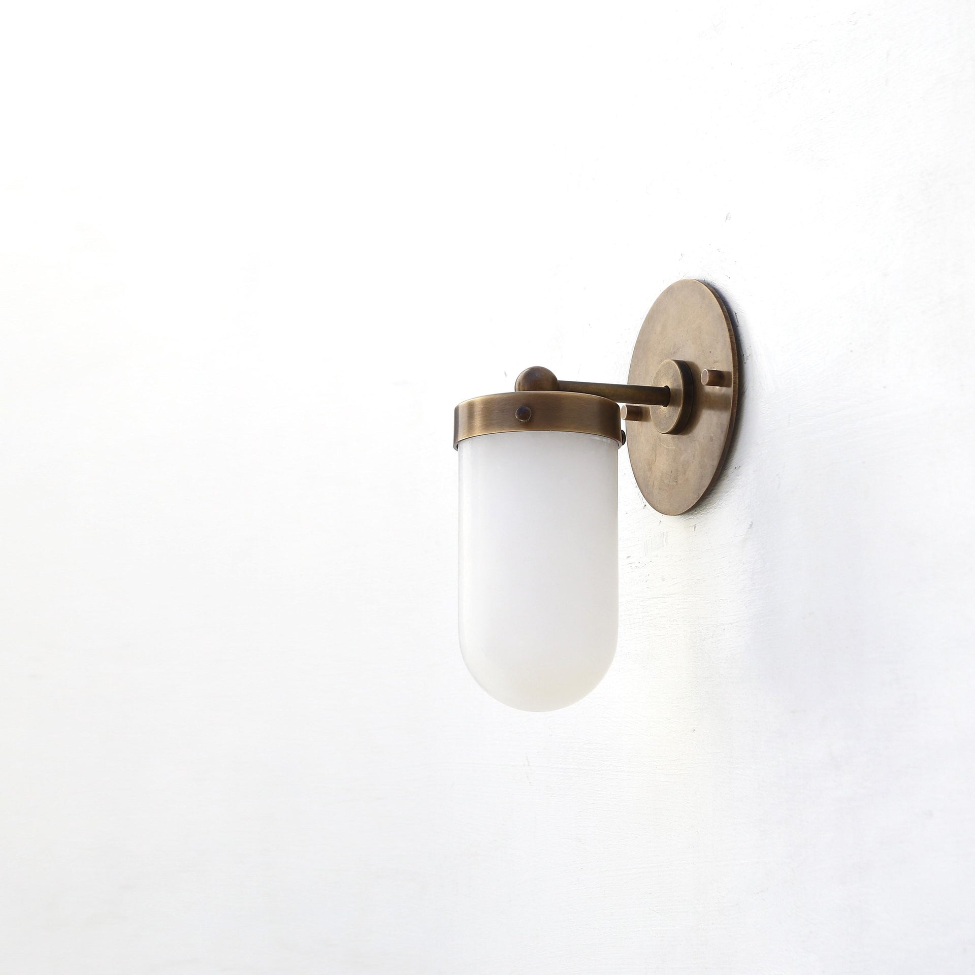 Brass Wall Sconce light with alabaster shade - Vanity light - Brass Wall Sconce with Alabaster Shade, UL Listed No.0250