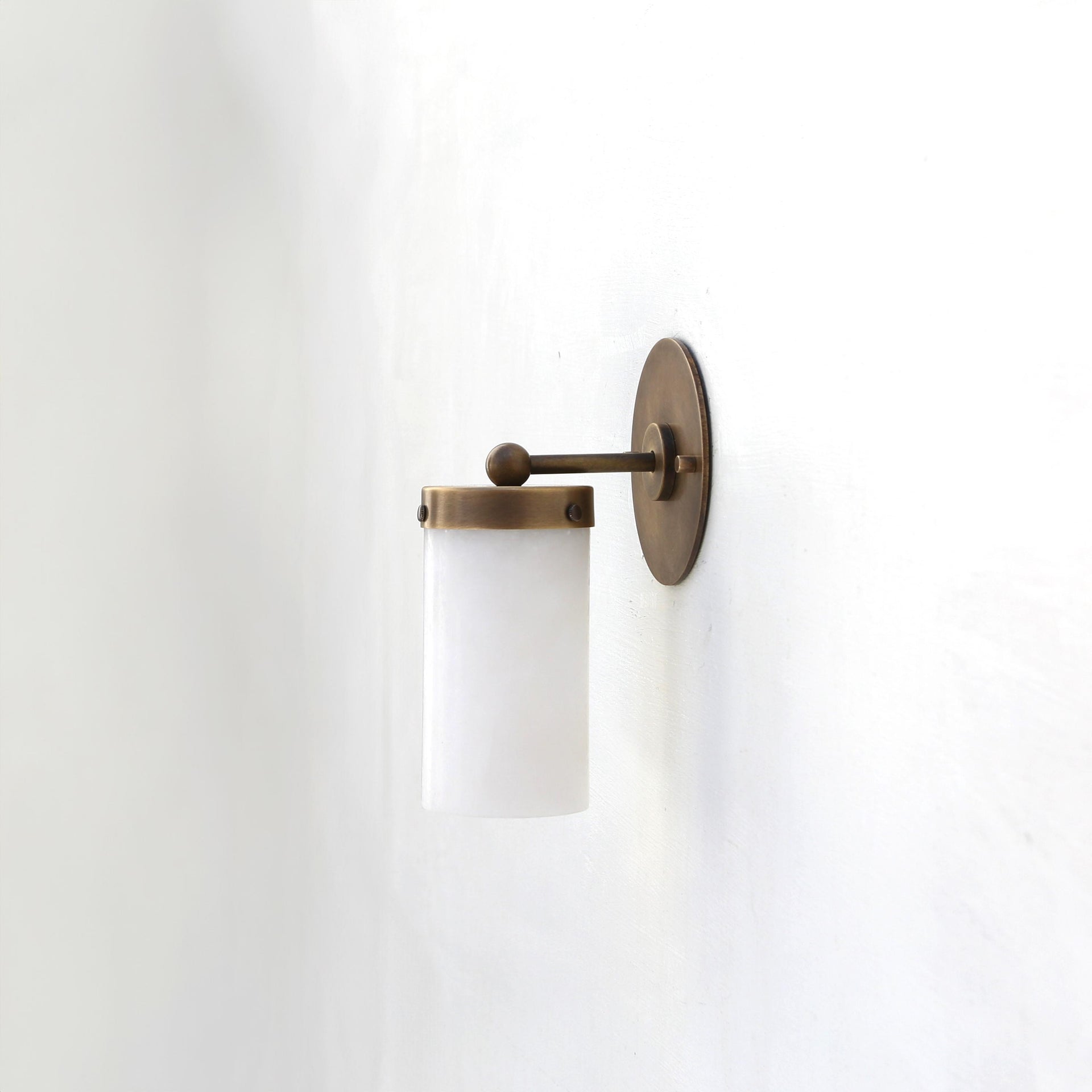 Brass Wall Sconce light - Vanity light - Brass Wall Sconce Light - Brass Wall Sconce with Alabaster Shade, UL Listed No.0422
