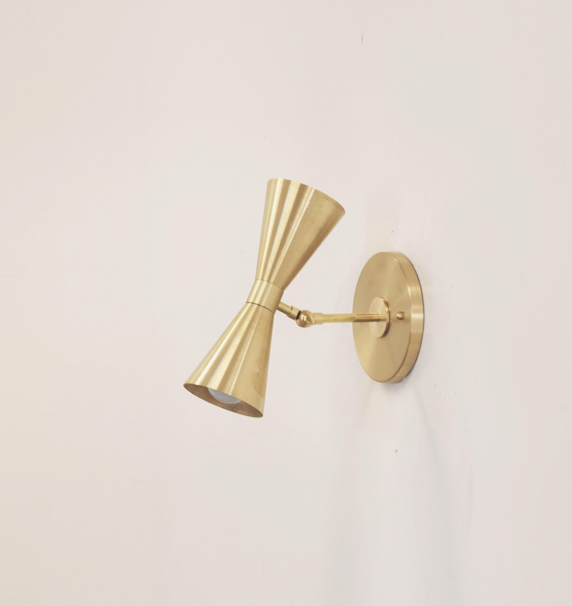 Brass Wall Sconce light, Modern brass light, Mid Century brass wall sconce light, Minimal Sconce Light, UL Listed, No.0148