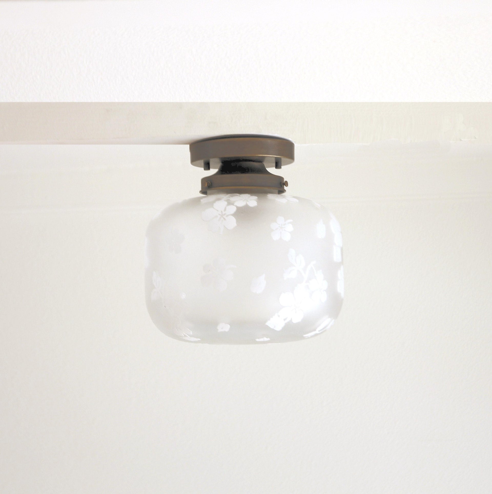 Sand-blasting  glass shade  Flush Mount Ceiling Light Fixture - Mid Century Modern Globe Lighting Fixtures - UL Listed, No.0427