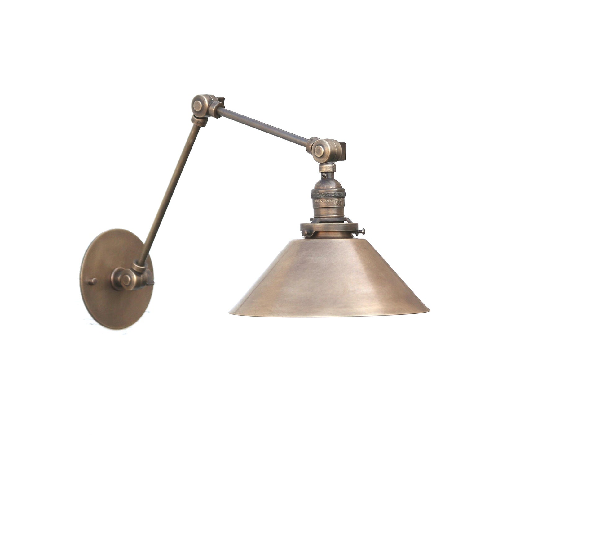 Brass  Adjustable Wall Sconce  light, Solid Brass Swivel Wall Sconce  light, UL Listed, No.0092