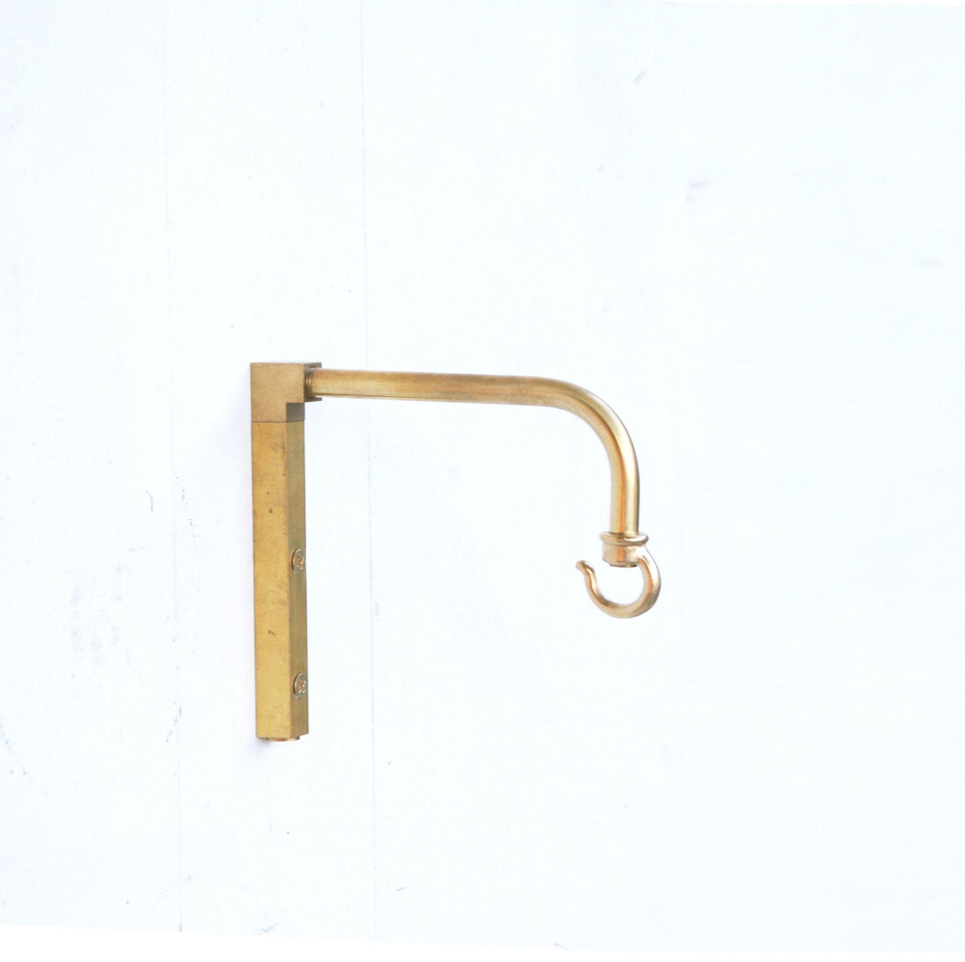 Solid brass planter hanger - Brass wall hanger - Brass wall hook - Brass planter hook - Brass hanging plant bracket hook, No.1521