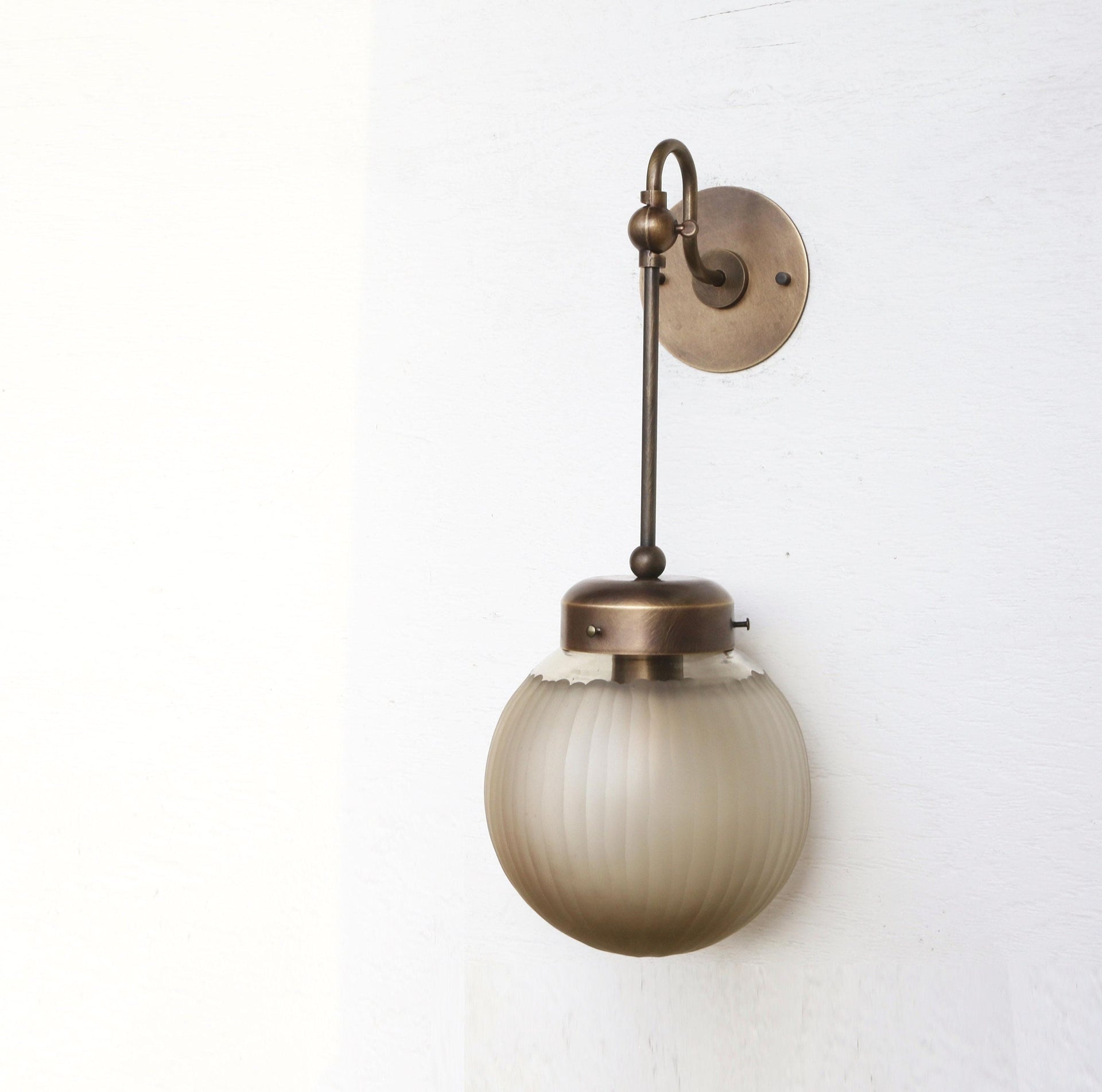 Wall Sconce Light, Mid Century Brass Wall Sconce light, UL Listed No.0126
