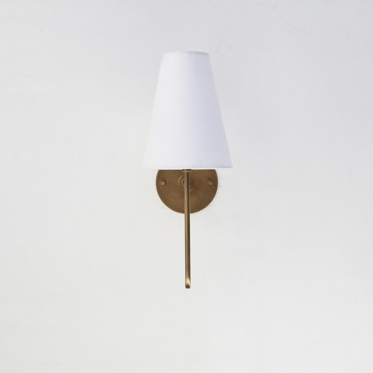 Brass Wall Sconce- Brass light with Linen shade, UL Listed，No. 0588
